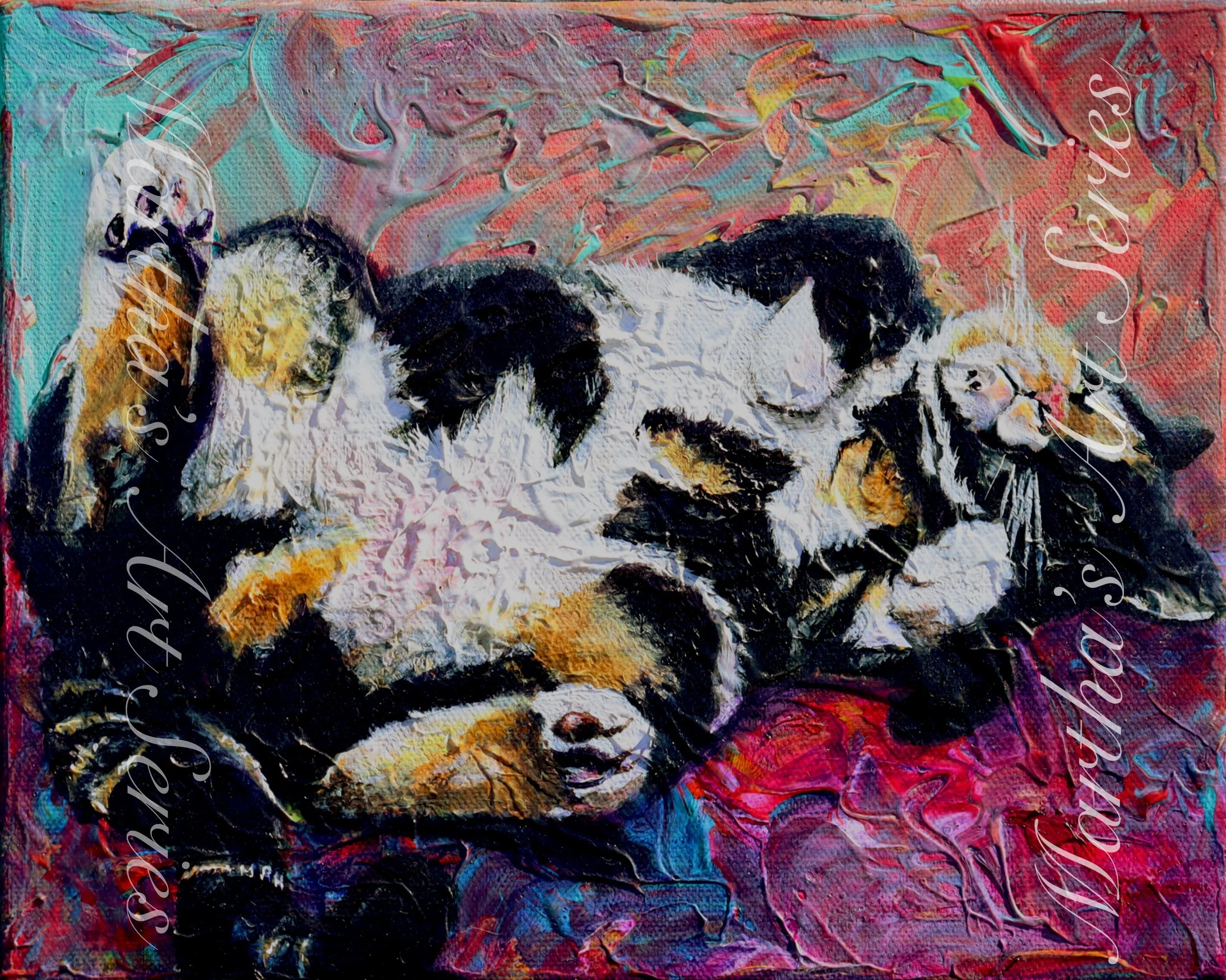 Title: Sleepy Time  
Year: 2023  
Material: Acrylic on canvas  
Dimensions: 10" x 8"  