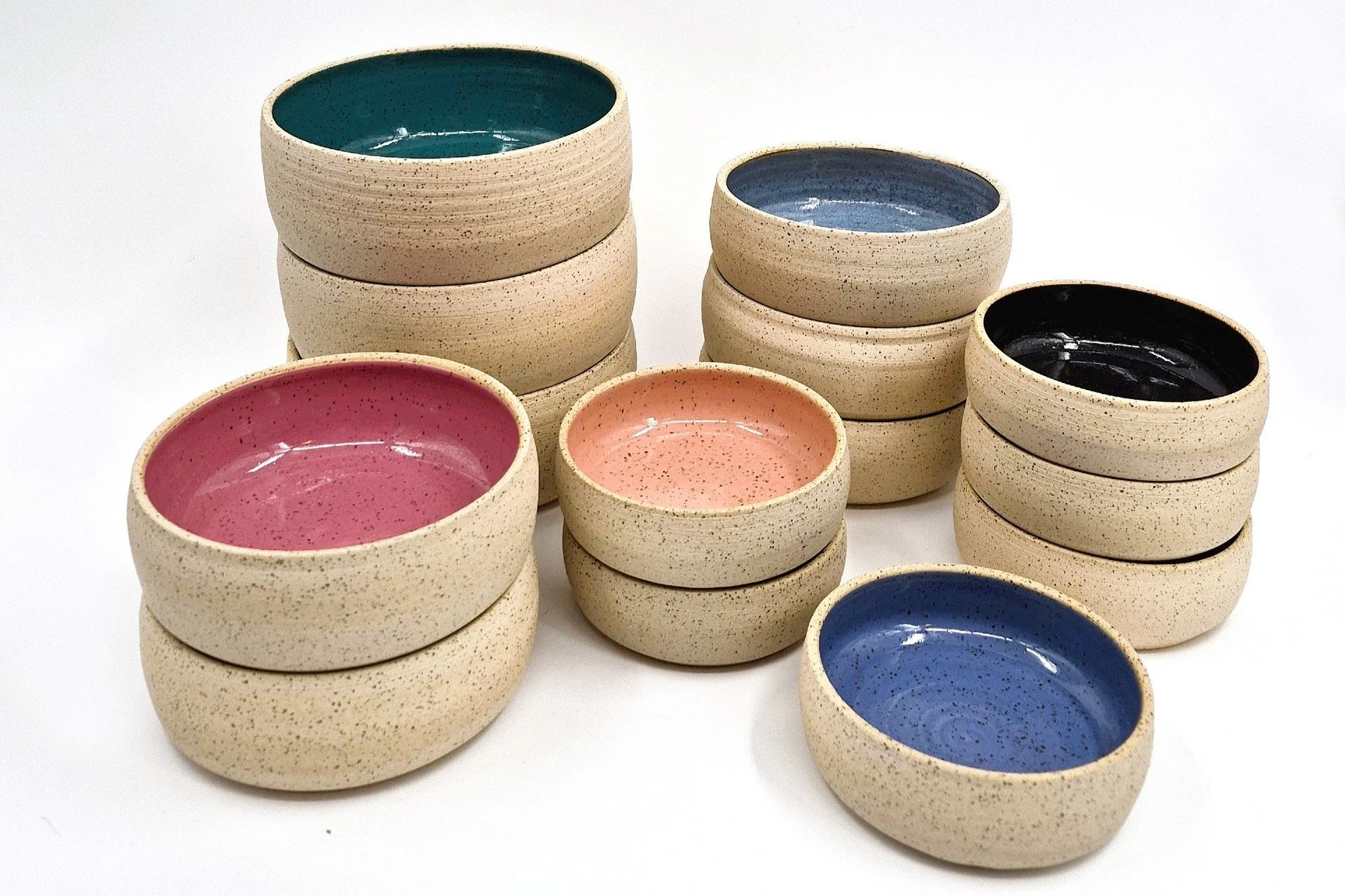 Bare Clay Food or Water Handmade Ceramic Dog Bowl