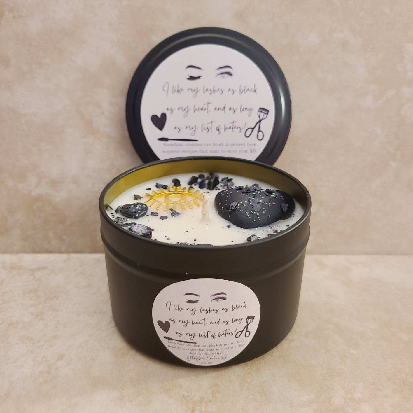 I like my lashes as black as my heart & as long as my list of haters!"