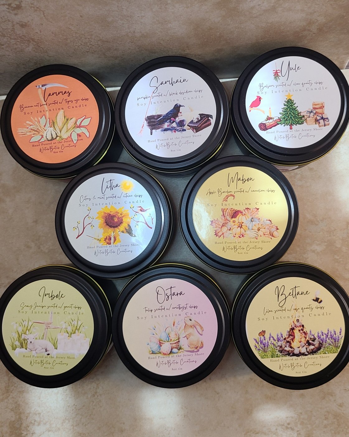 Sabbat Candles 8oz tin