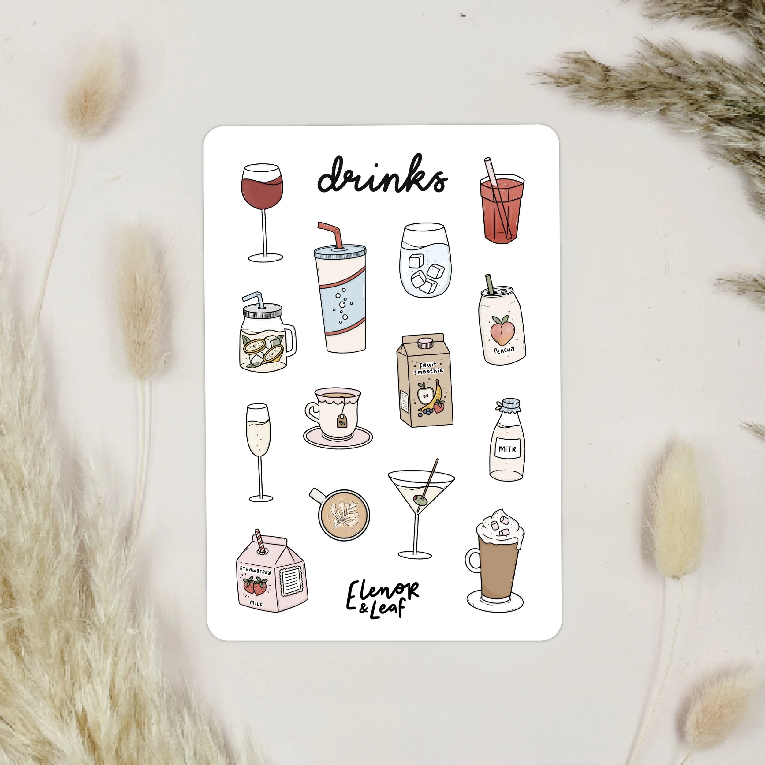 Drinks Sticker Sheet