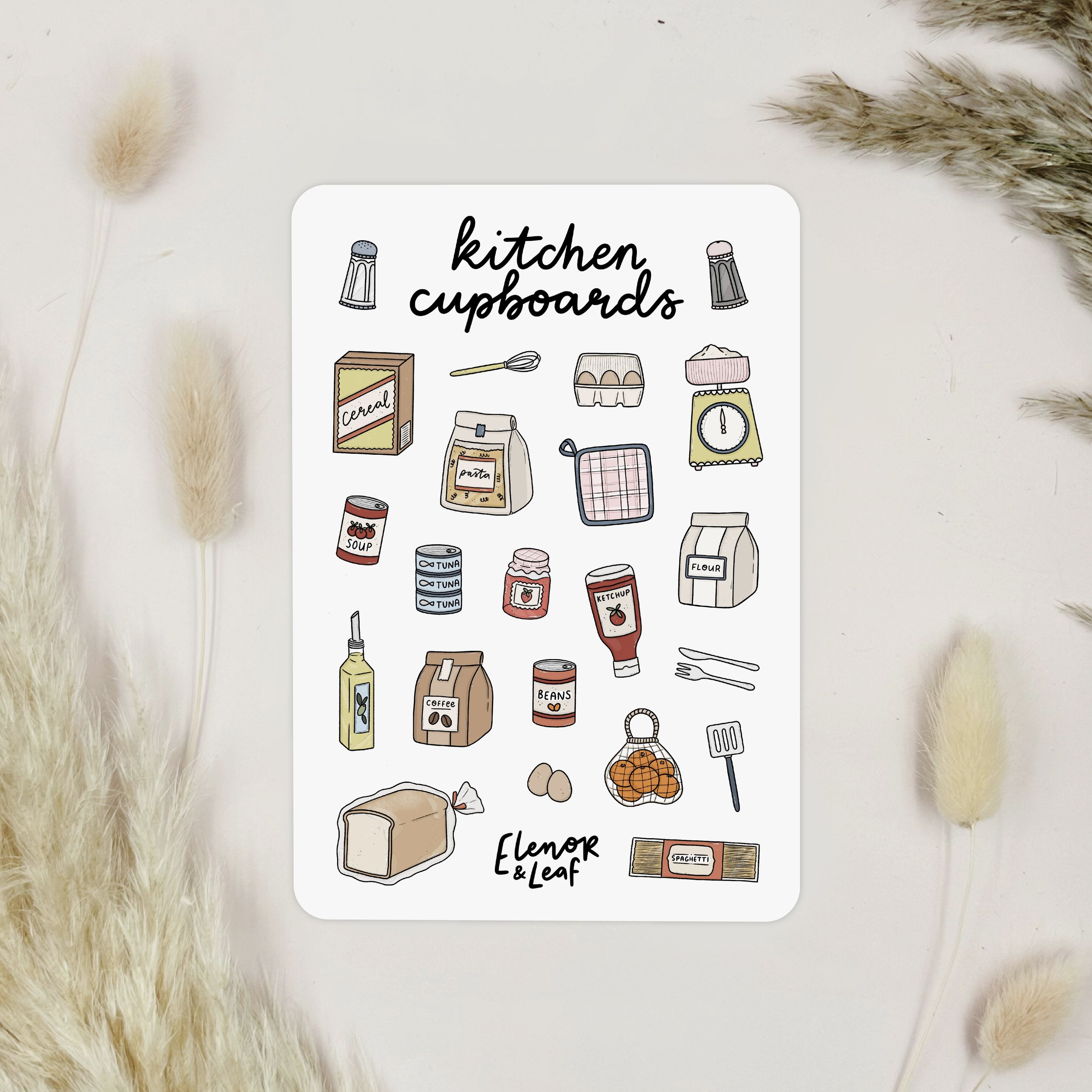Kitchen Cupboards Sticker Sheet
