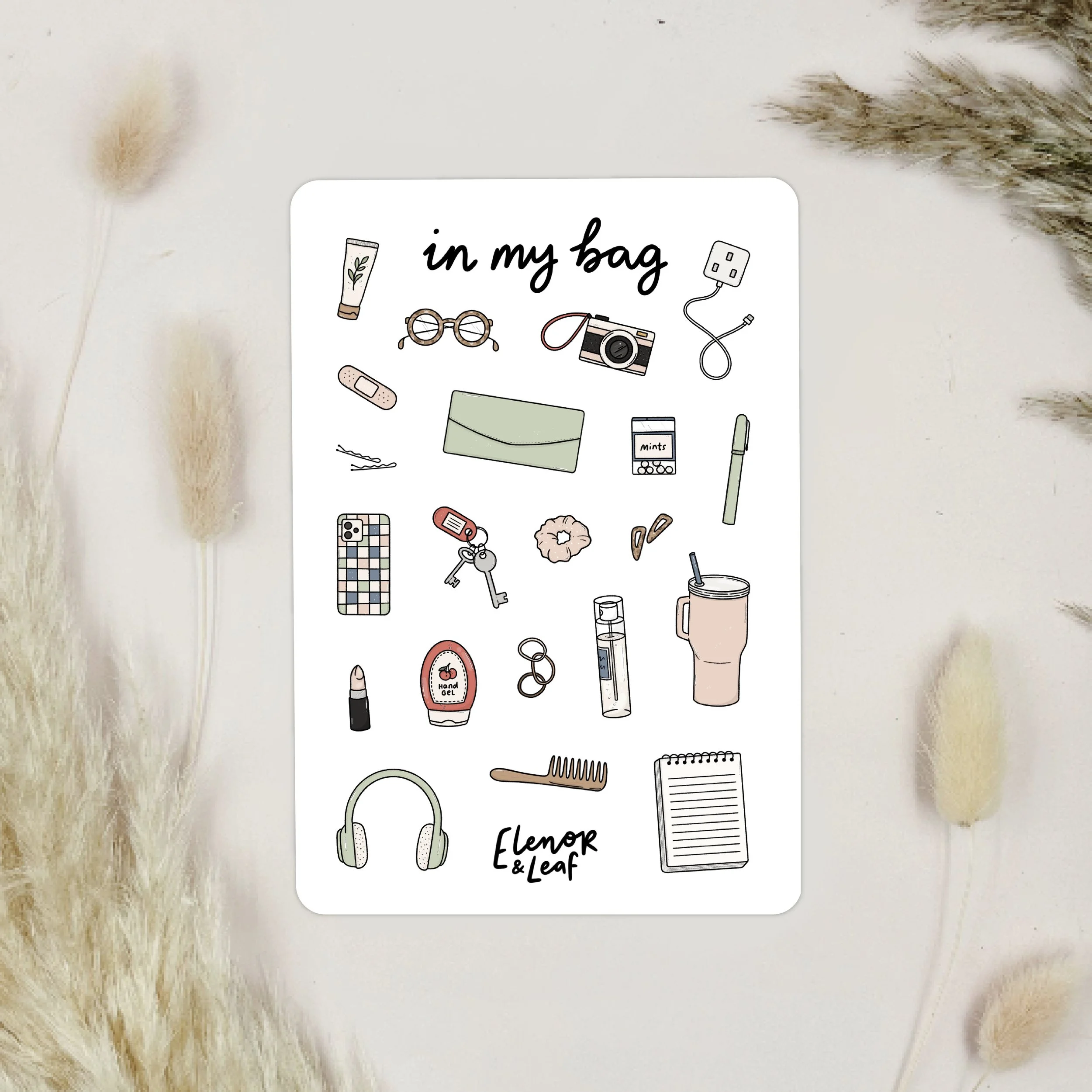 In My Bag Sticker Sheet