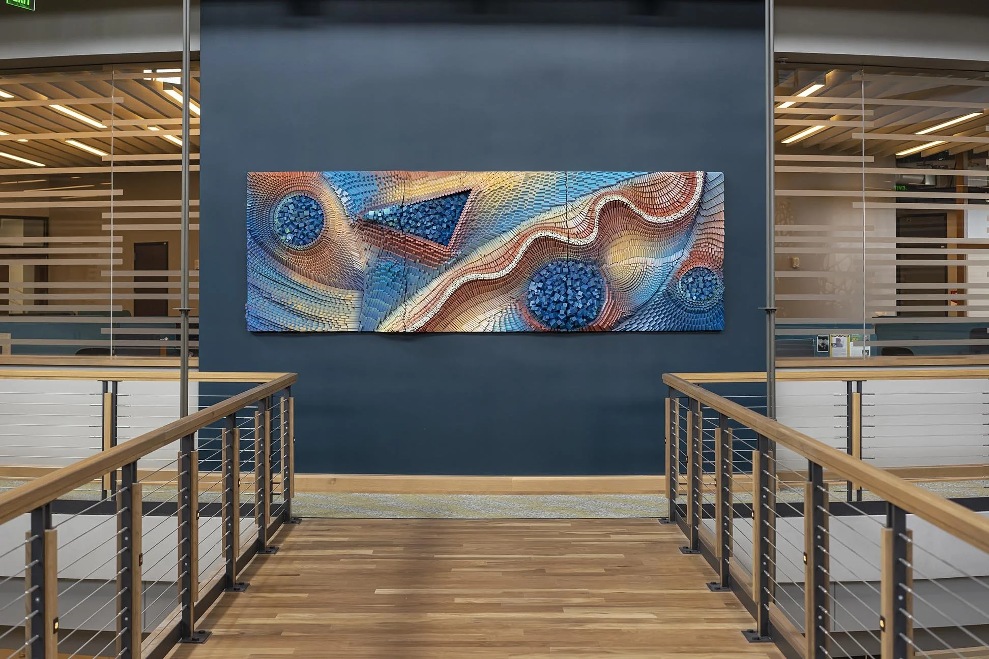 3 panels each 52” wide x 52” tall for total width of 156”