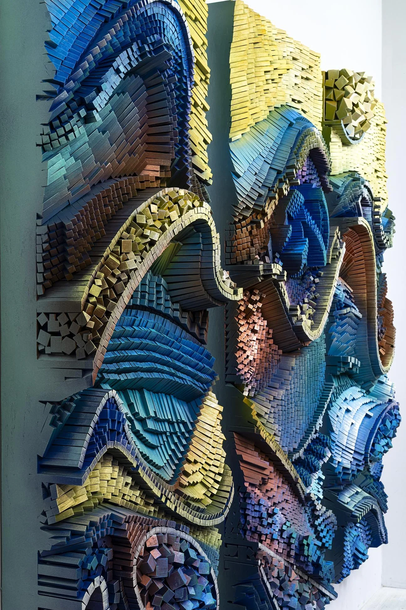 3 Panels - 72" tall x 28" wide  x 11" deep each