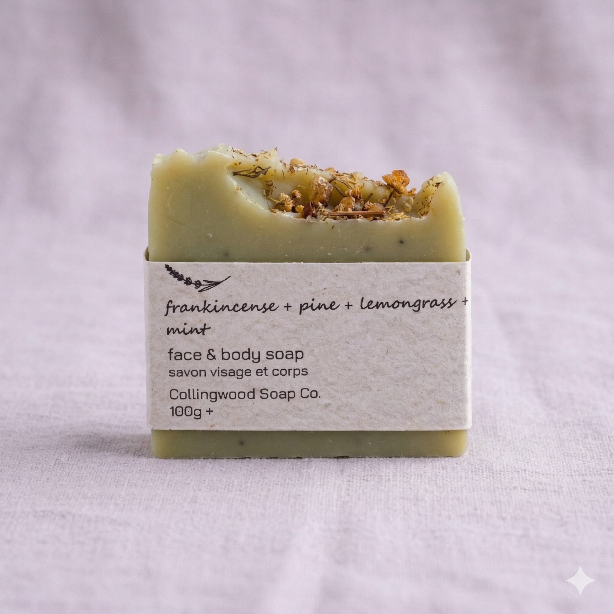 frankincense + pine + lemongrass + mint