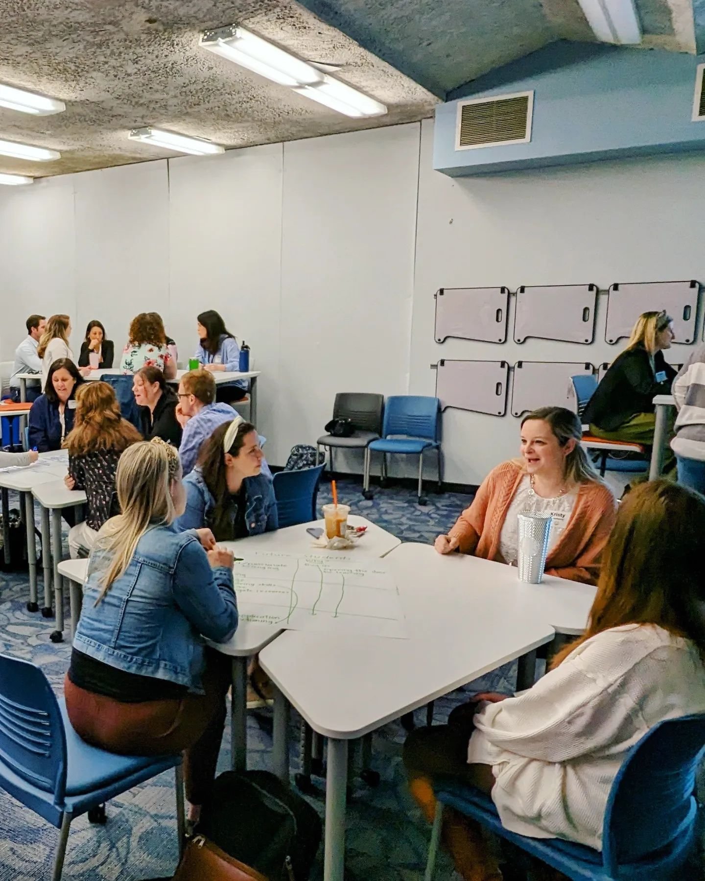 Sparks are flying for the @pennsburysd K-12 Think Tank innovation team 💥! We had an amazing day today visualizing how learning works in the brain, and envisioning the future of K-12 learning at Pennsbury 🧠. Next year we're creating the PSD &quot;Po