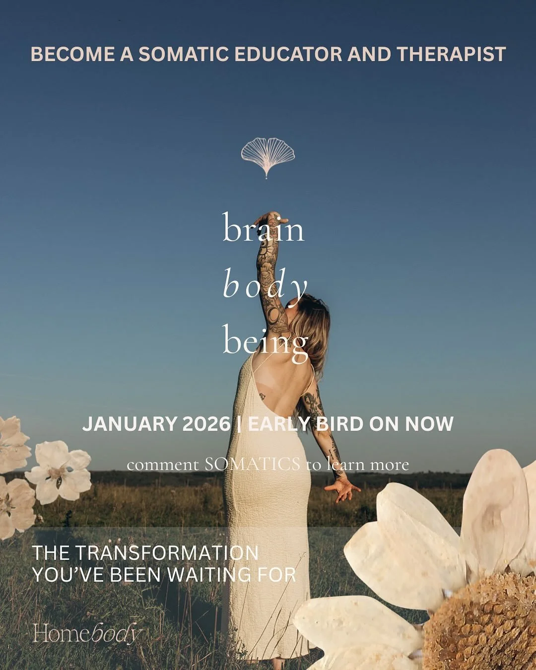 Last 24 hours for ✨ EARLY BIRD ✨of our clinical somatic educator and therapist training 😍

If you are dreaming of:

🫶🏻 an inner transformation that will absolutely change your external world 
✨ working with other humans in deeply connected and sup