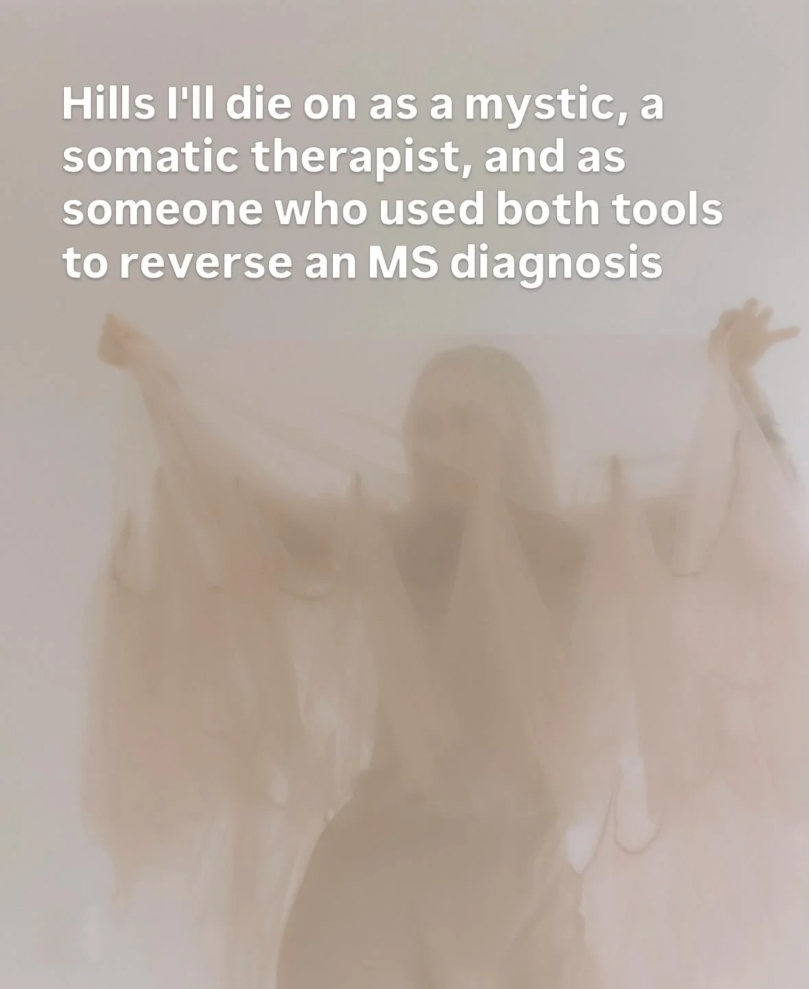The intersection of mysticism, somatics and healing is where I live 🙋🏼&zwj;♀️

As a spiritual practitioner and mystic, a somatic therapist, and someone who has learned SO much about miraculous yet very scientific healing, it is so important to be c