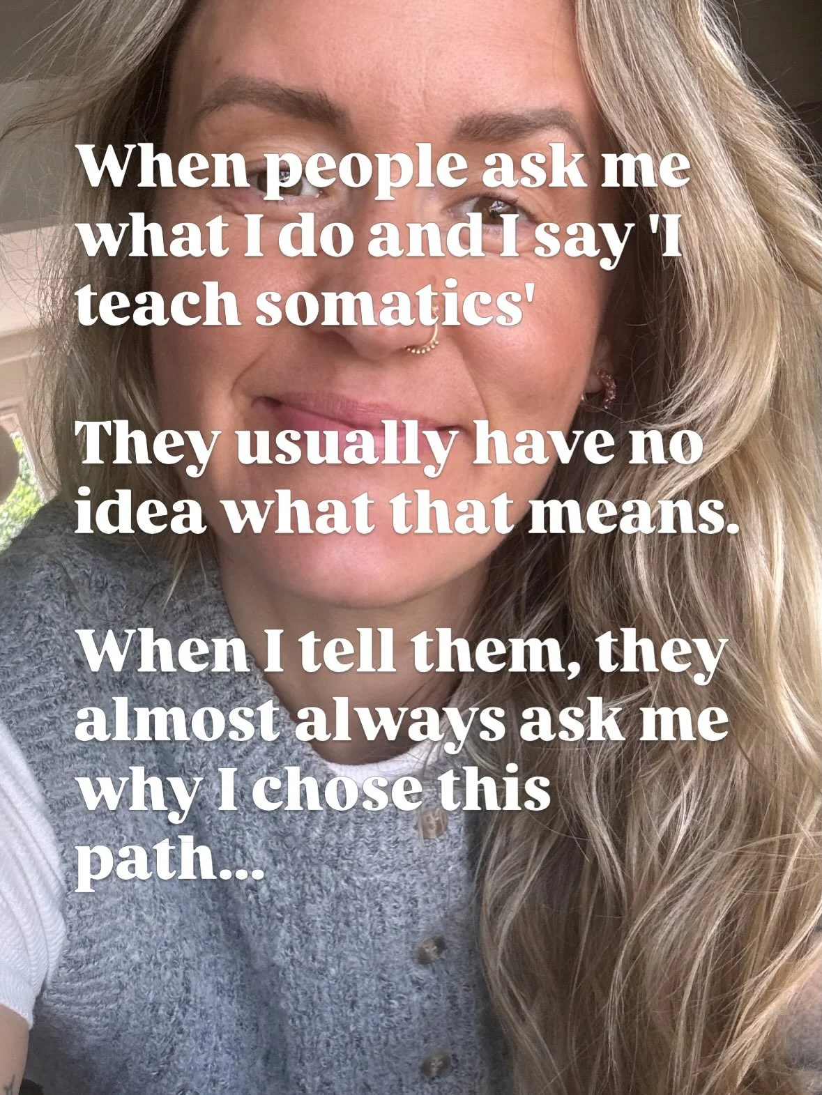 The portals that somatics makes available to us are endless 🕸️🕸️🕸️

That's my why 👆🏼👆🏼👆🏼