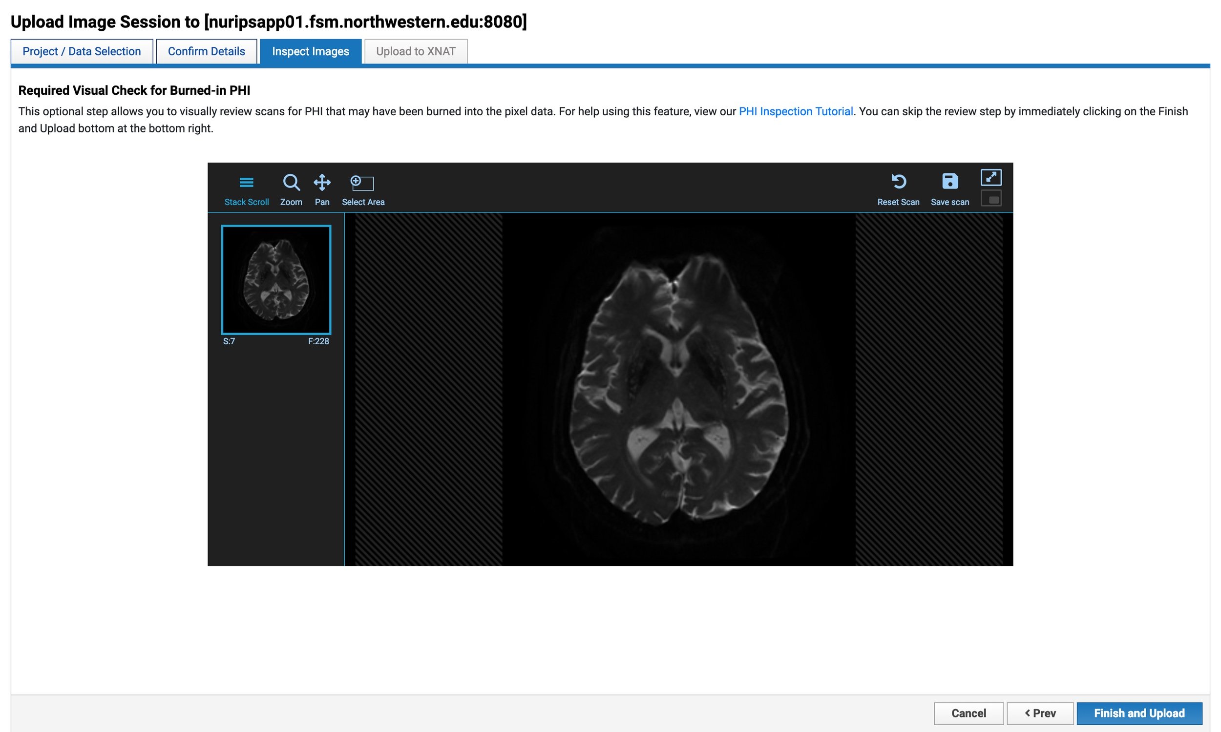 Step 11: PHI Image check