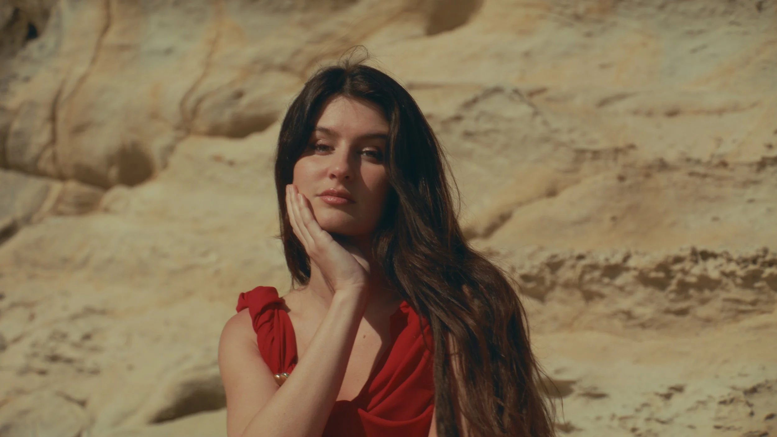 By Marlan Prabahar - alayna on set of her music video shoot for Softly - 2025