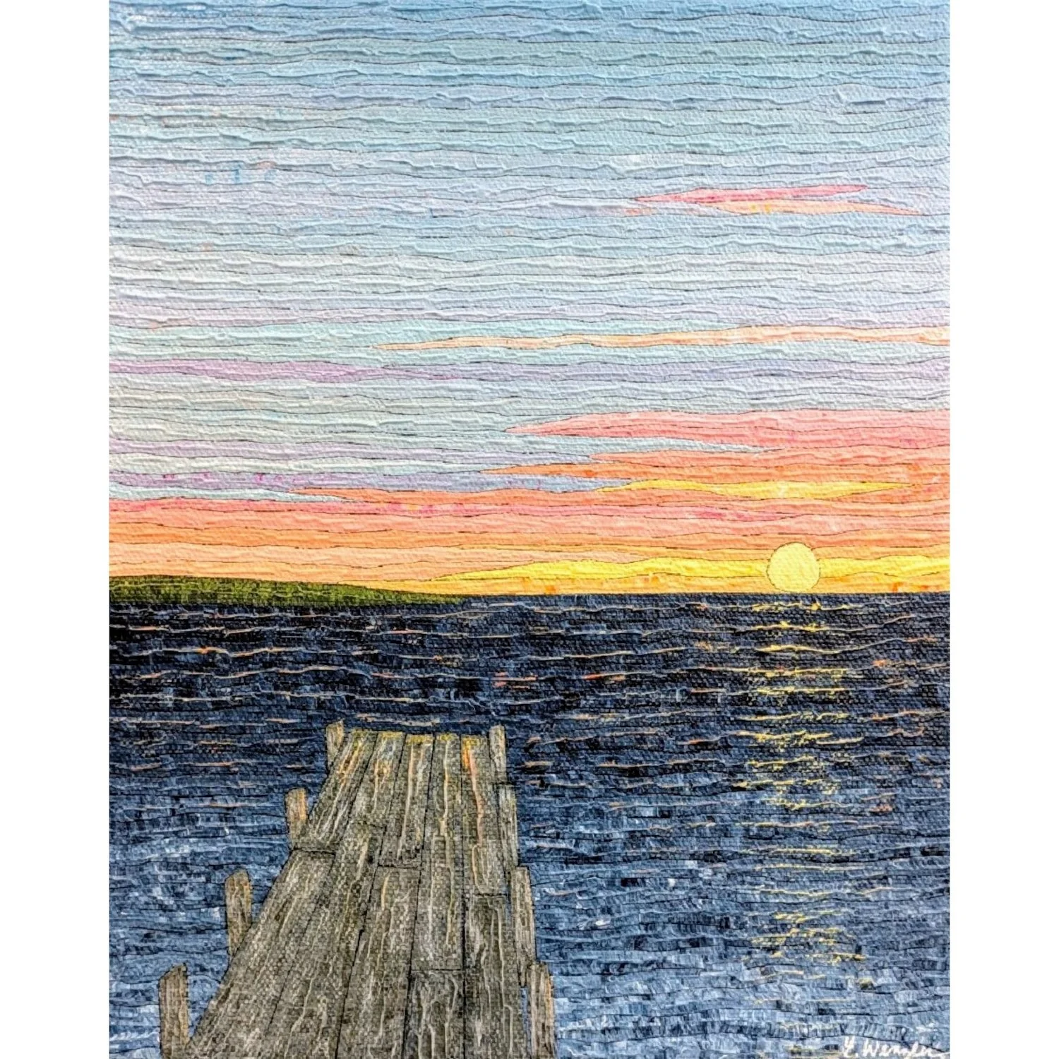 Daybreak Over the Lake 10x8