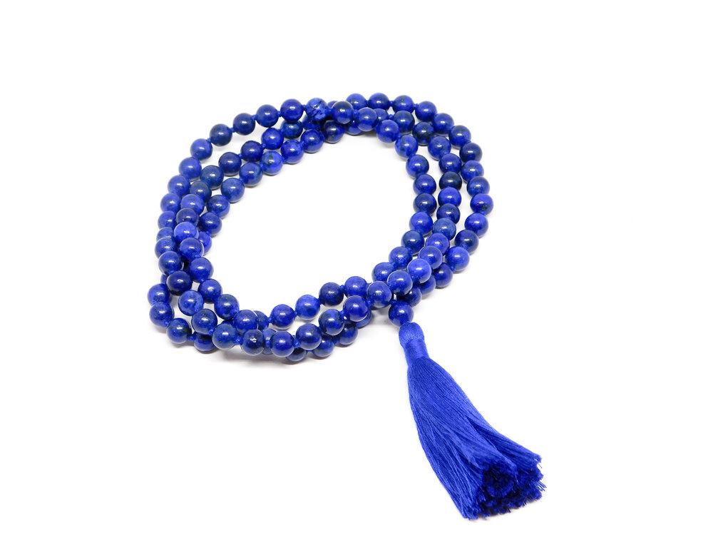 Buy Tibetan Mala Rudraksha Wrist Mala/Bracelet for Meditation (Lapis) at  Amazon.in