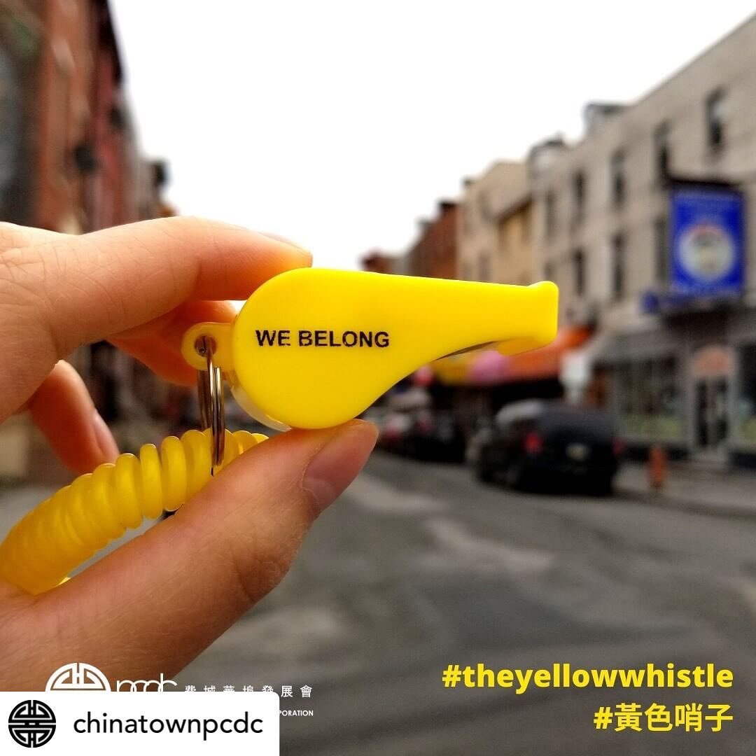 Happy Sunday ☀️ 
All of our whistles have the words &ldquo;We Belong&rdquo; written on the side of them to remind everyone that Asian-Americans belong in this country just as much as anyone else 💛

Posted @withregram &bull; @chinatownpcdc On April 1