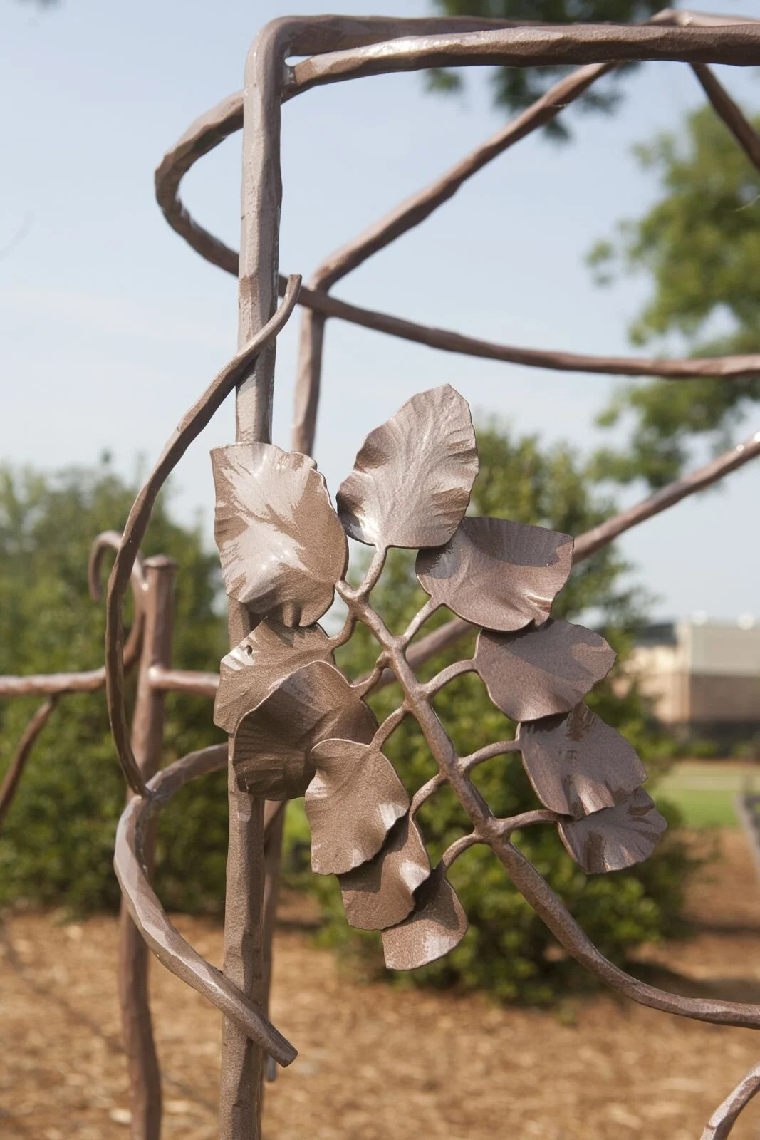 detail image of decorative ironwork made by smithworks iron and design