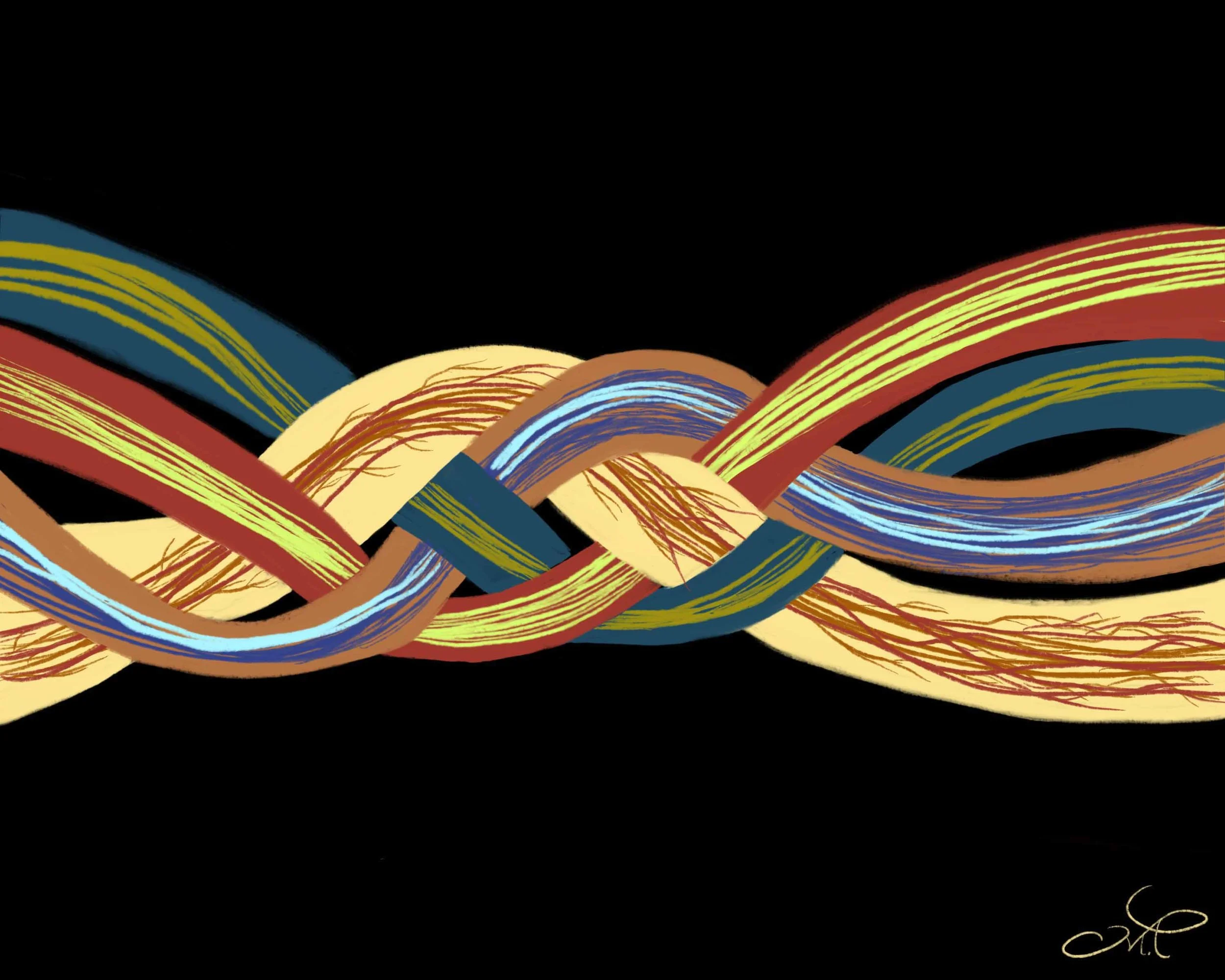 Rencontre, dessin numérique, 2024