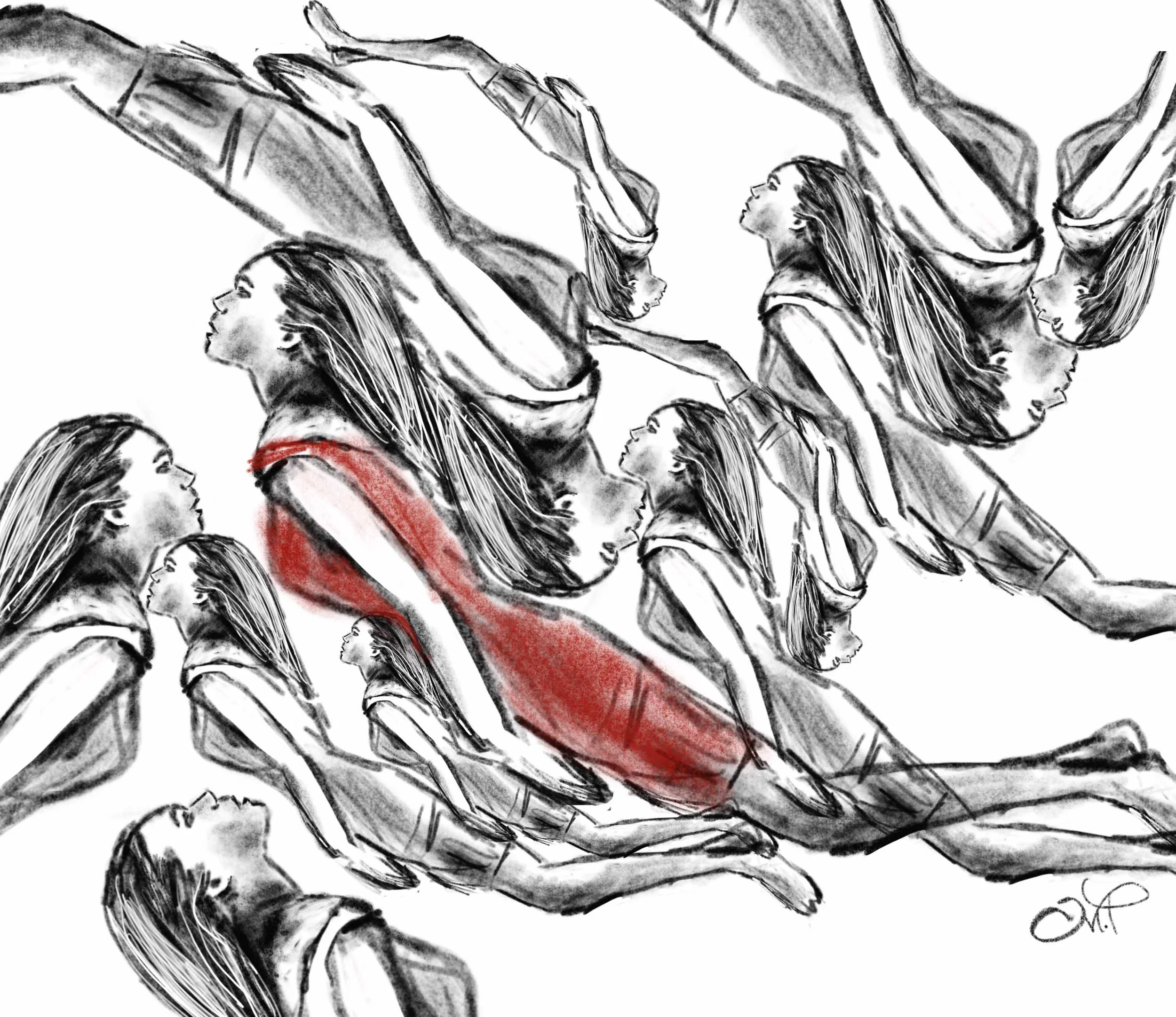 Échos, dessin numérique, 2023