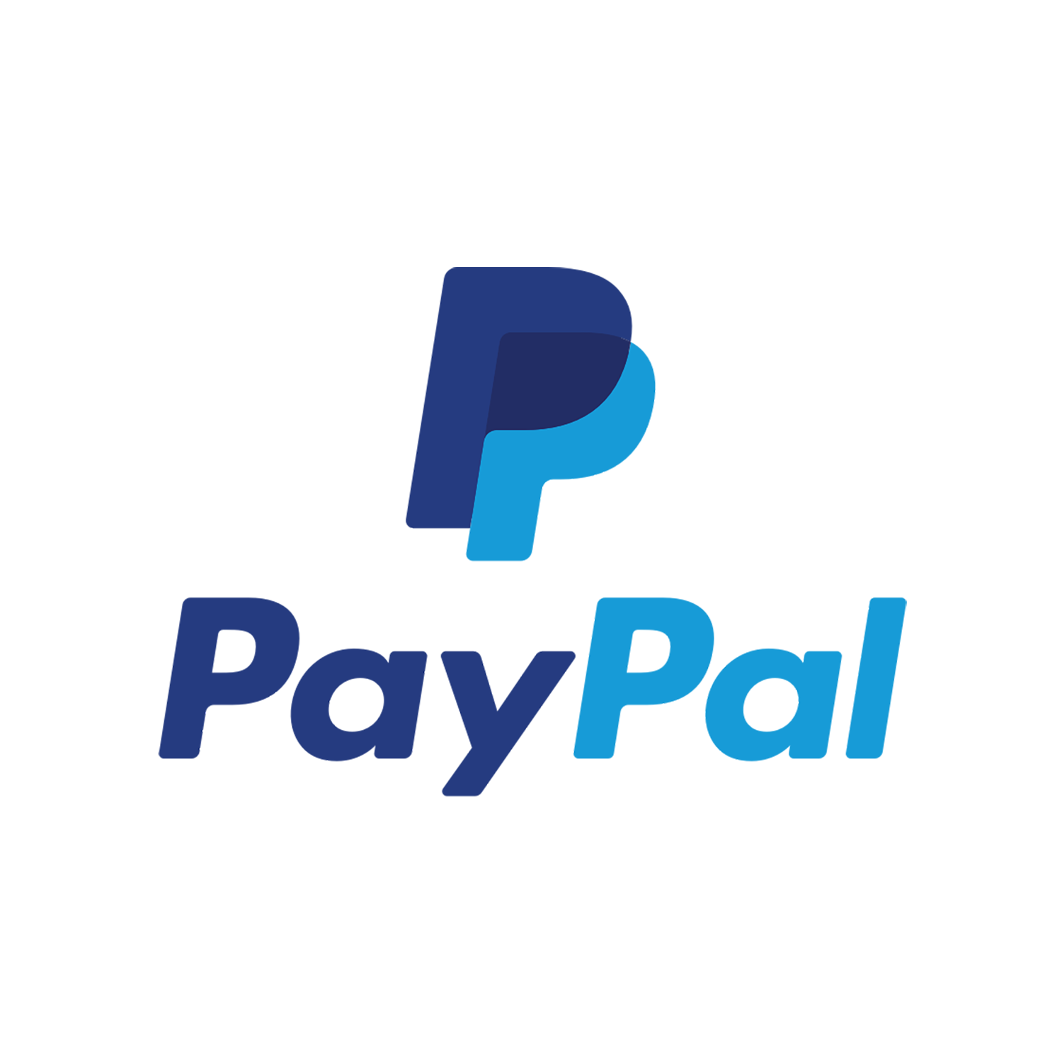 PayPal logo with blue stylized 'P' symbol above the text 'PayPal' in blue letters.