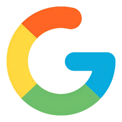 Google logo with a colorful G and a blue arrow pointer.
