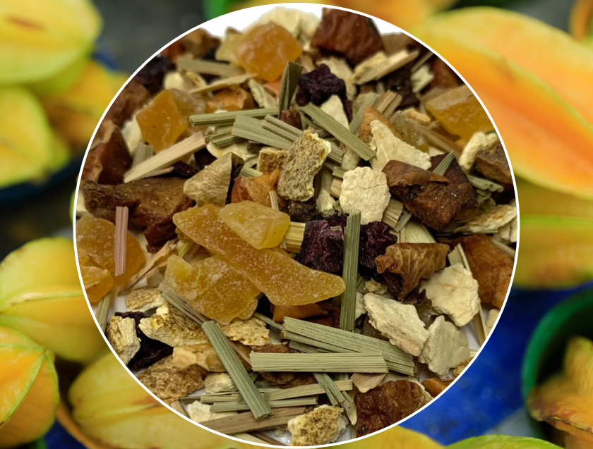 1 oz Tropical Starfruit Herbal Loose Leaf Tea