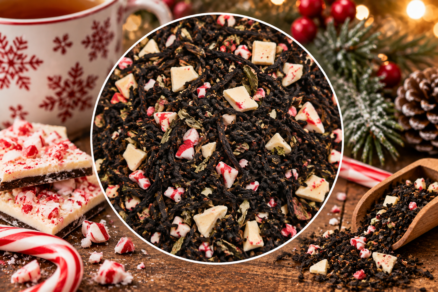 Coming Soon! 1 oz Peppermint Bark Black Loose Leaf  Tea