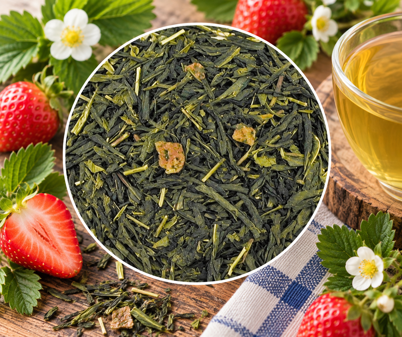 1 oz Strawberry Green Tea