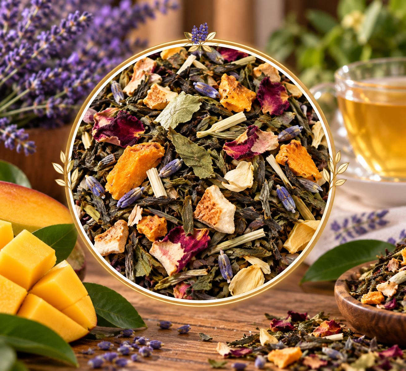 1 oz Lavender Mango White Loose Leaf Tea Blend, 1 oz