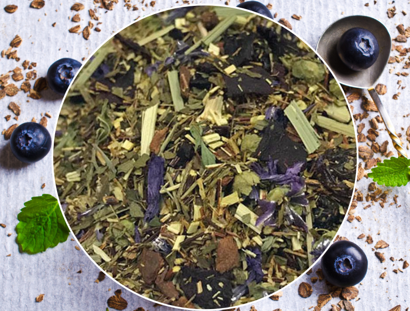 1 oz Blueberry Cinnamon Crumble Rooibos Tea, Caffeine Free