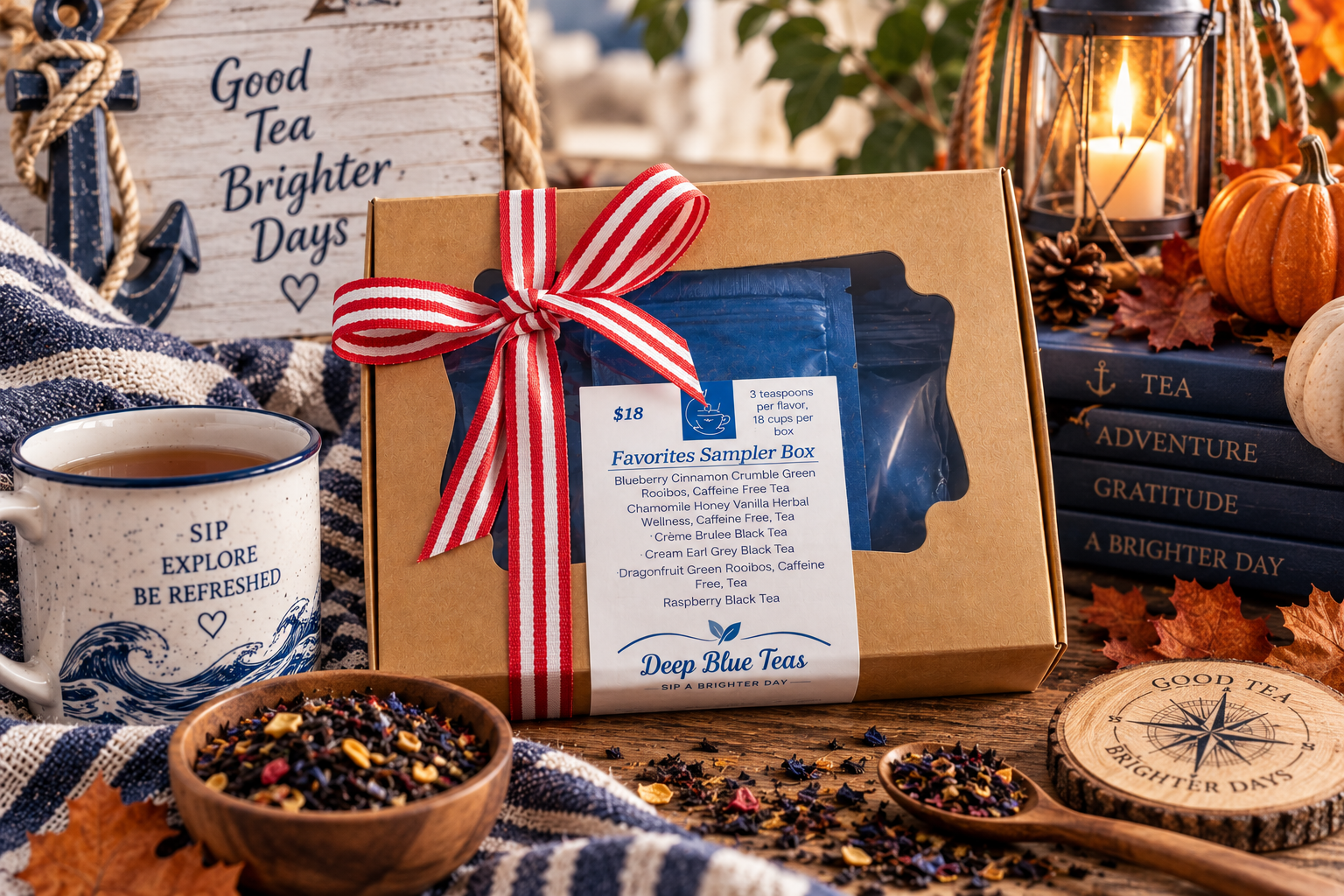 Favorites Sampler Box with 6 Samples of Tea