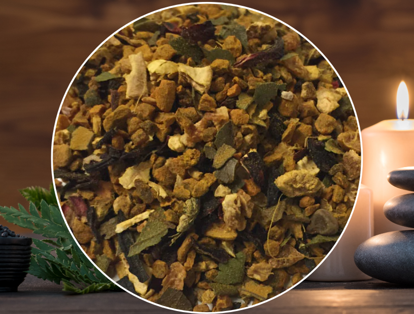 Turmeric Ginger Citrus Herbal Wellness Loose Leaf Tea, 1 oz Organic