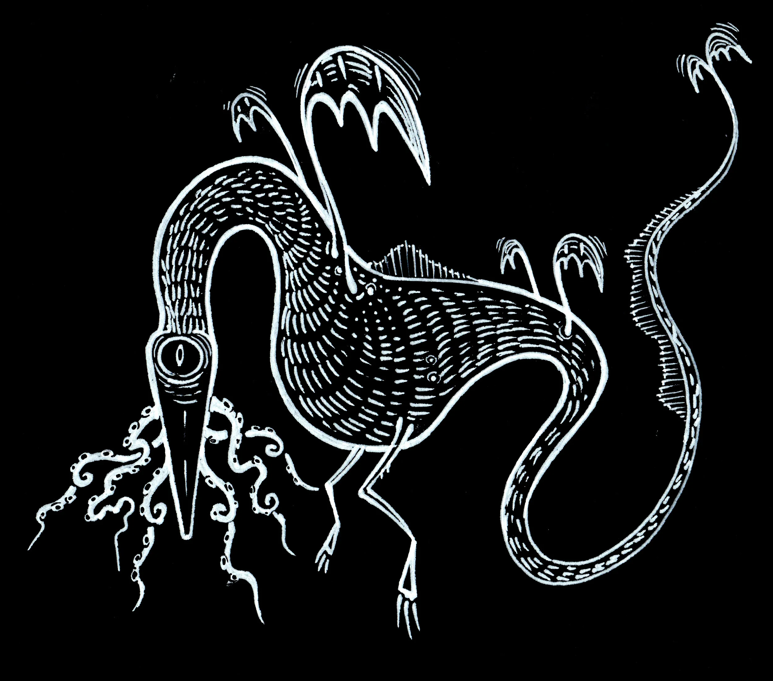 Snallygaster by Cryptid Curio