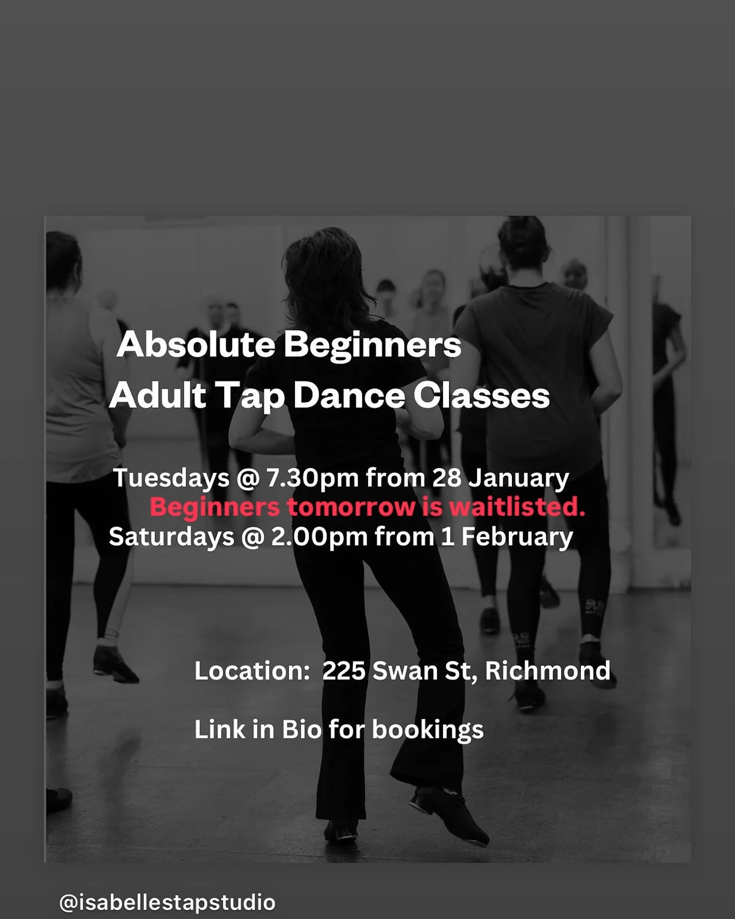 Tap Dance Classes for Adults in Richmond, Melbourne