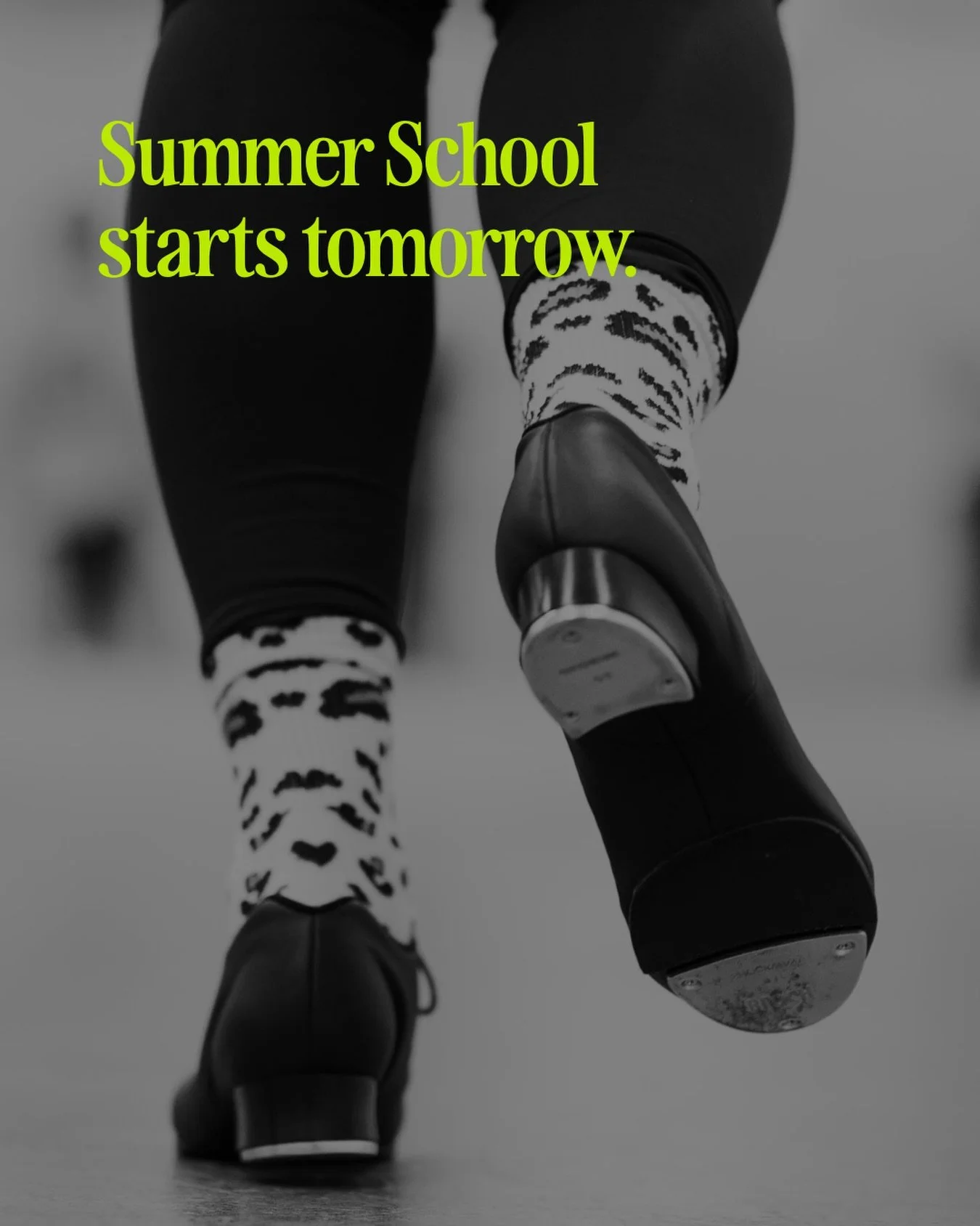 Two nights only. Monday &amp; Wednesday.
6.30pm Absolute Beginners
No experience needed.
Tap shoes not required.

7.30pm All other levels (Monday night is fully booked and waitlisted).

If you&rsquo;ve been curious, thinking about it, or waiting for 