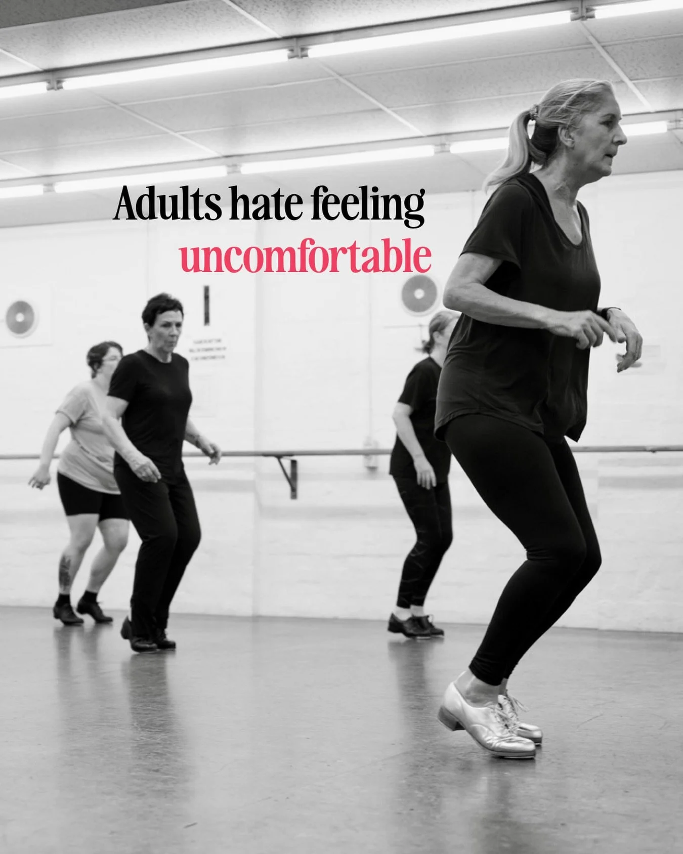 We&rsquo;re used to being competent.
Capable.
In control.

So when something feels uncomfortable in class, a missed step, a brain freeze, or a rhythm that won&rsquo;t land, it&rsquo;s easy to think, &lsquo;I&rsquo;m not good at this&rsquo;.

But unco