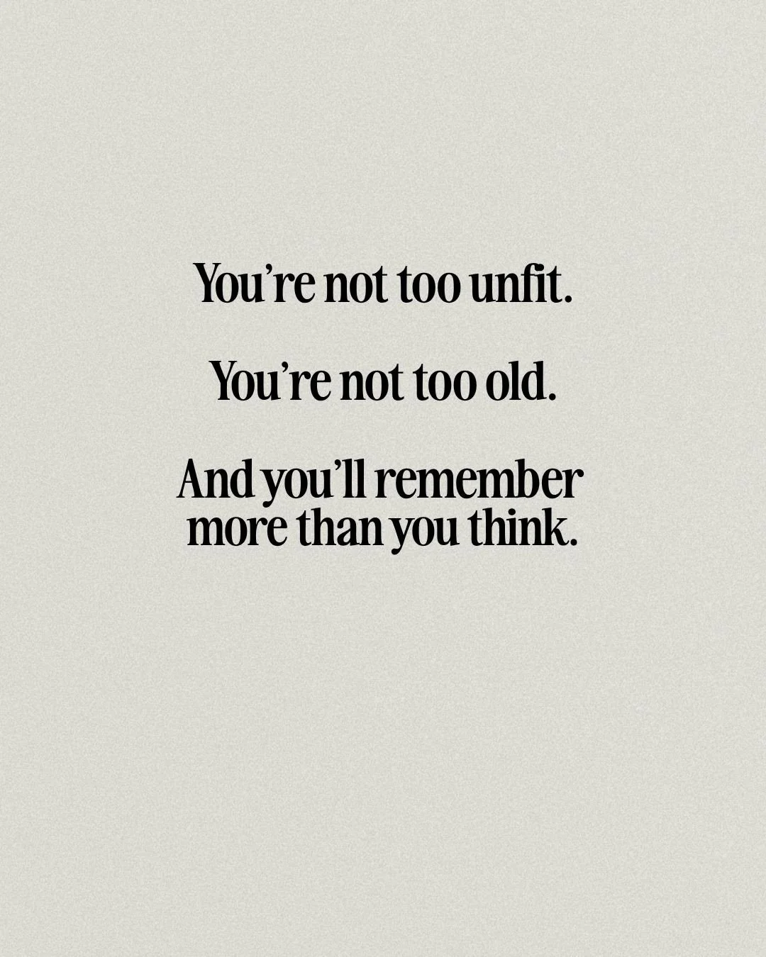 Every reason on your list for not returning to dance is one I&rsquo;ve heard before. And none of them hold up once you&rsquo;re back in the studio. 
Save this for the moment you need it. Or share with someone who&rsquo;s been talking about coming bac