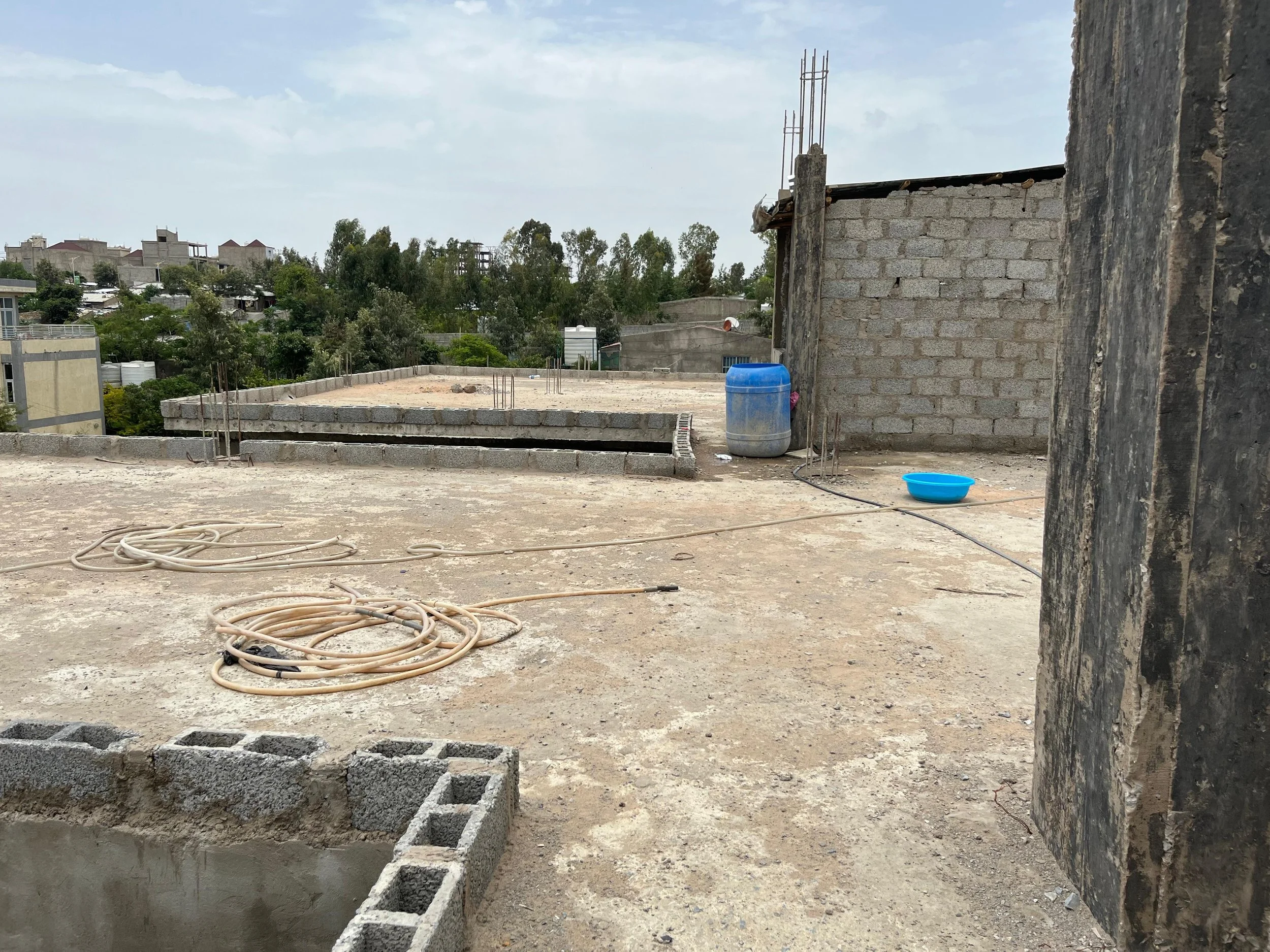 Phase 3: Second floor pending buildout & roofing