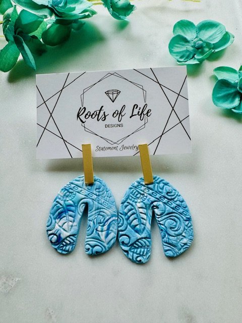 One-of-a-kind "Sky" earrings
