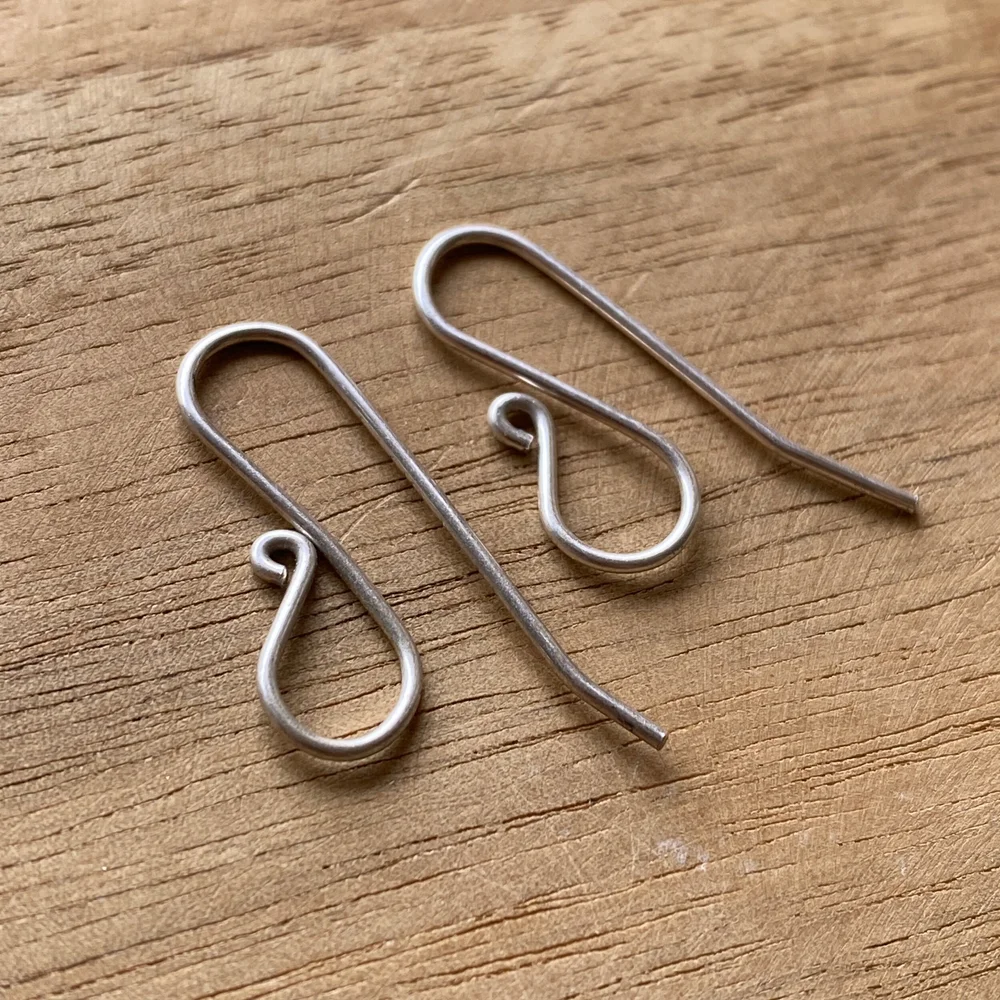 Sterling Silver earring hooks - double loop — ResArtDesigns