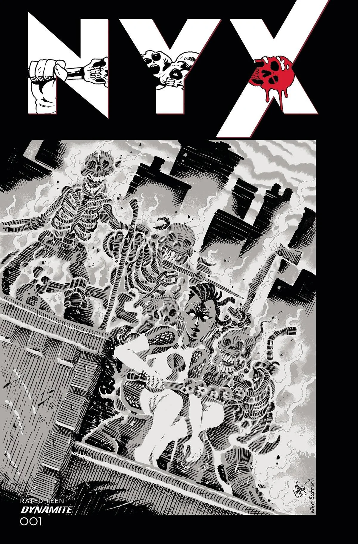 NYX #1 CVR S 11 COPY FOC INCV TMNT HOMAGE HAESER GS, Dynamite Comics, 2021