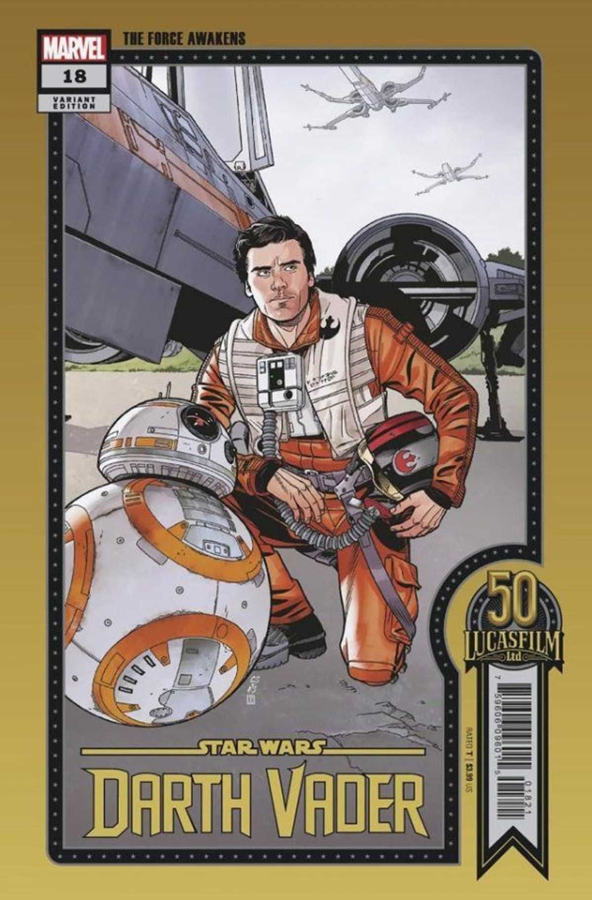 STAR WARS DARTH VADER #18 SPROUSE LUCASFILM 50TH VAR WOBH, Marvel Comics, 2021