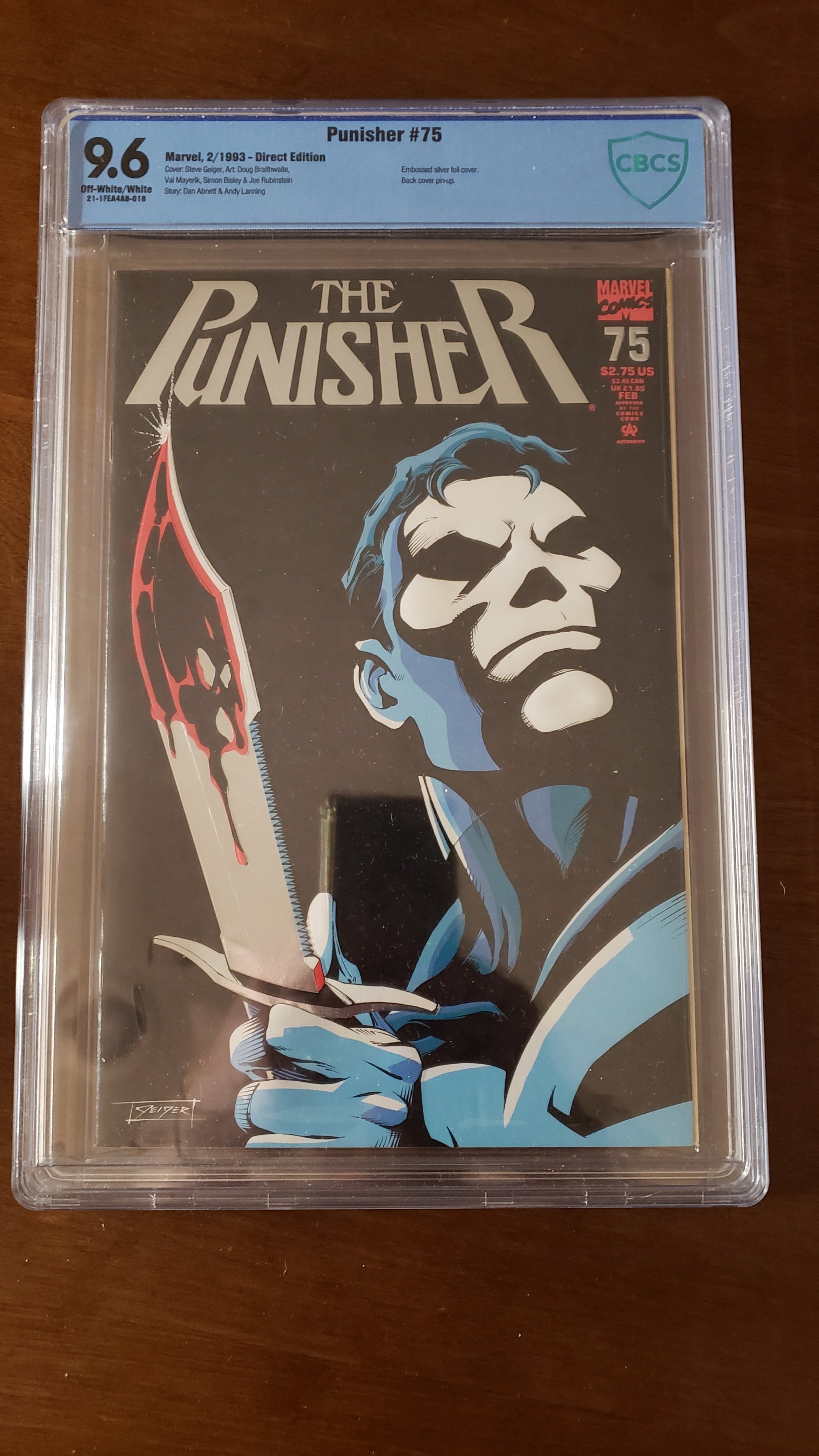 The Punisher #75 (1993) – CBCS 9.6 Graded | Embossed Silver Foil Cover
