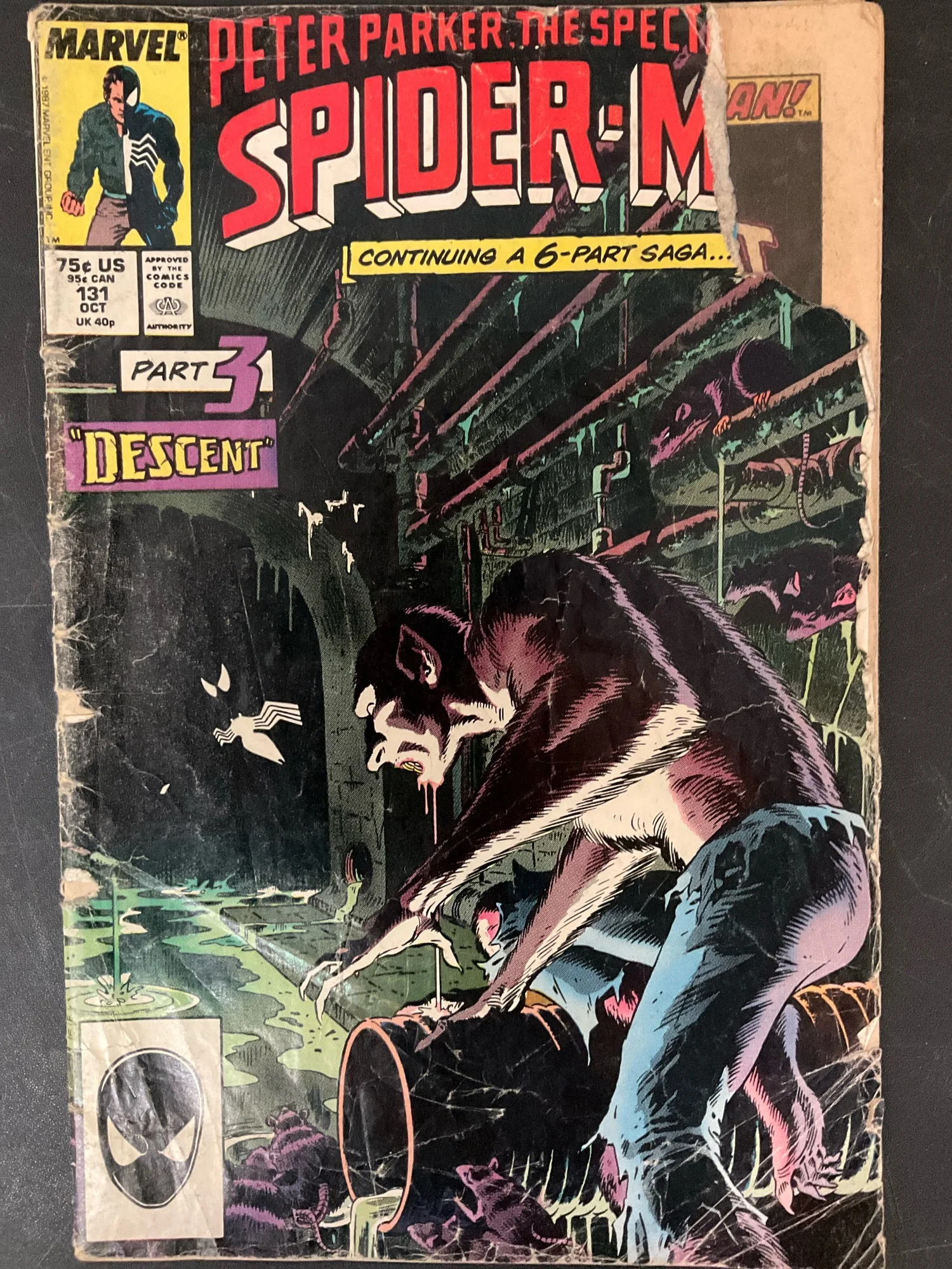 Peter Parker, The Spectacular Spider-Man #131 (1987) (Damaged)