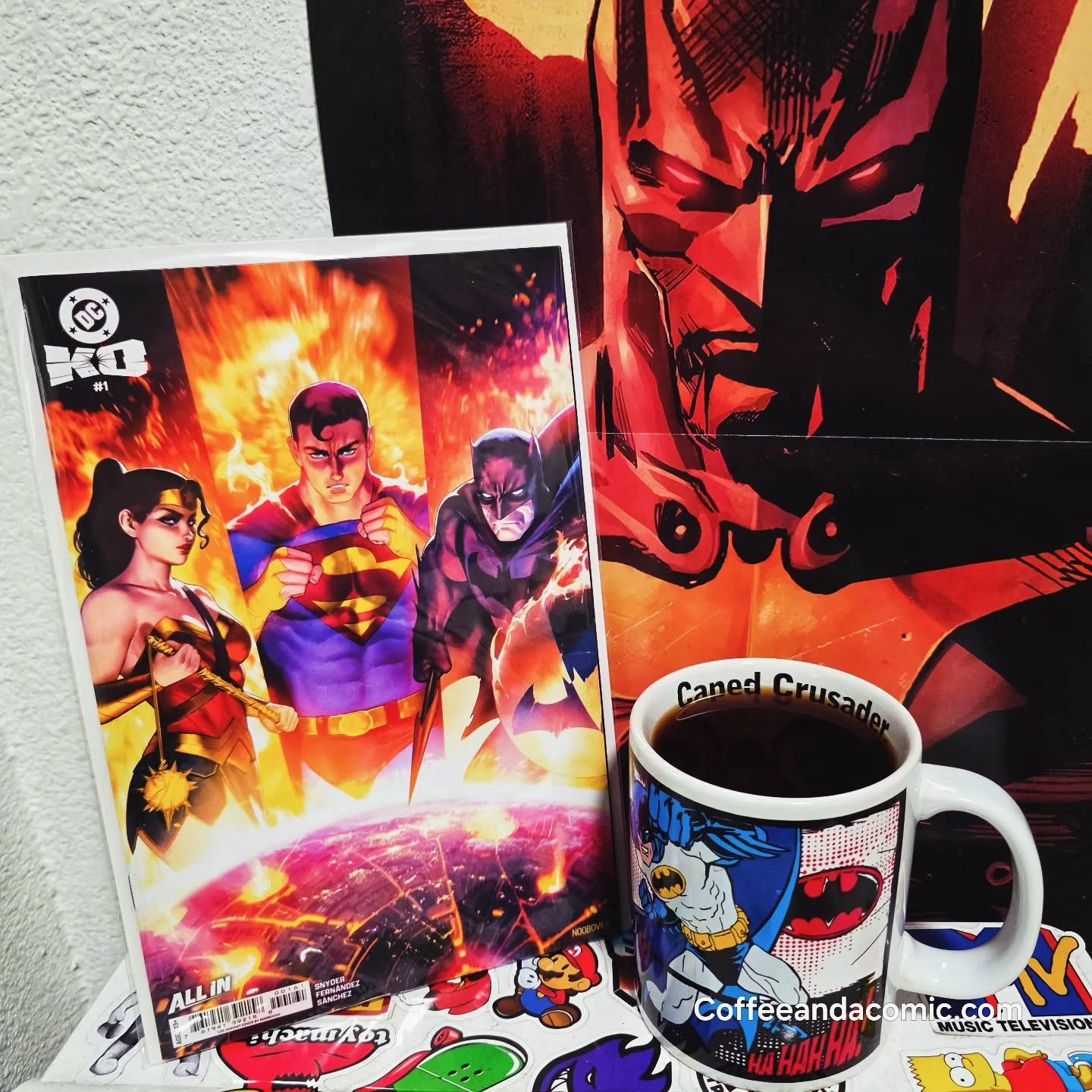 Today's Coffee ☕️ and a Comic 📖 is DC K.O. #1! 🥊🔥

Just started this and&hellip; wow!
ABSOLUTE chaos, high stakes, and everything feels bigger, louder, more intense
And yeah, the Noobovich variant cover? 
Pure knockout. 🥊

#CoffeeAndAComic #DCKO 
