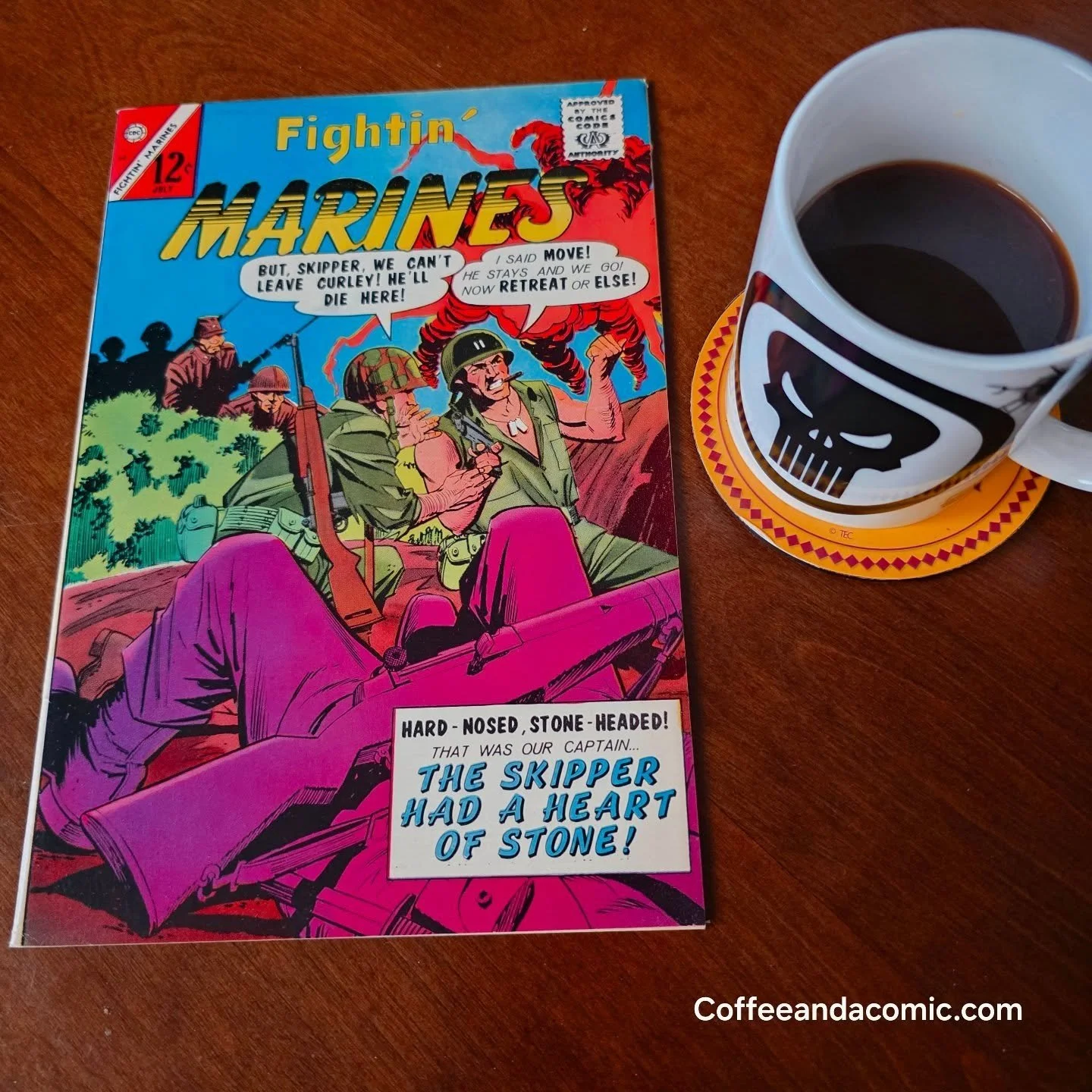 Today's Coffee ☕ and a Comic 📘 is Fightin&rsquo; Marines #64 (Charlton Comics, July 1965)

This one feels right for Veterans Day. Charlton&rsquo;s Fightin&rsquo; Marines didn&rsquo;t glorify war it showed the grit, courage, and sacrifice of those wh