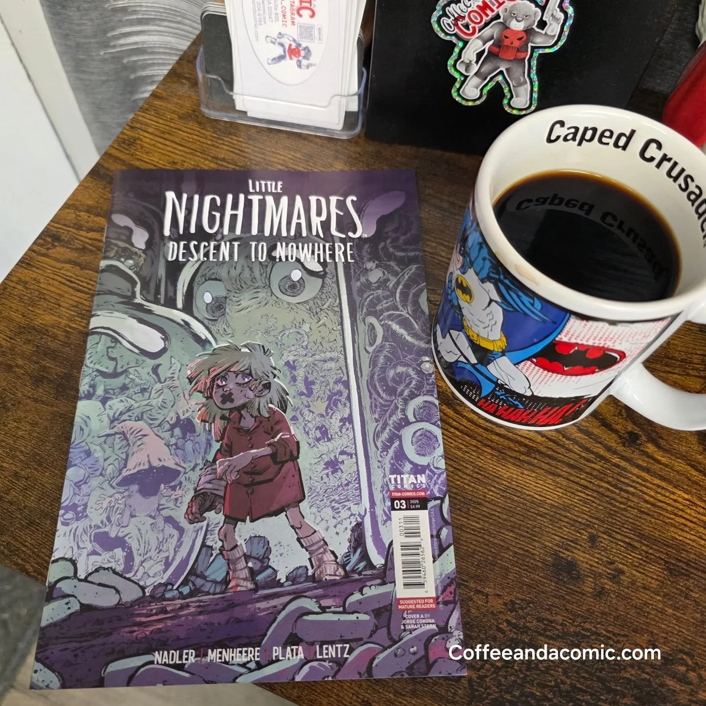 Today&rsquo;s Coffee ☕ and a Comic 📖 is Little Nightmares: Descent to Nowhere #3 from @titancomics
This issue drags the Girl in the Red Coat deeper into a shifting nightmare maze, where every step twists reality and the shadows close in
If you're in