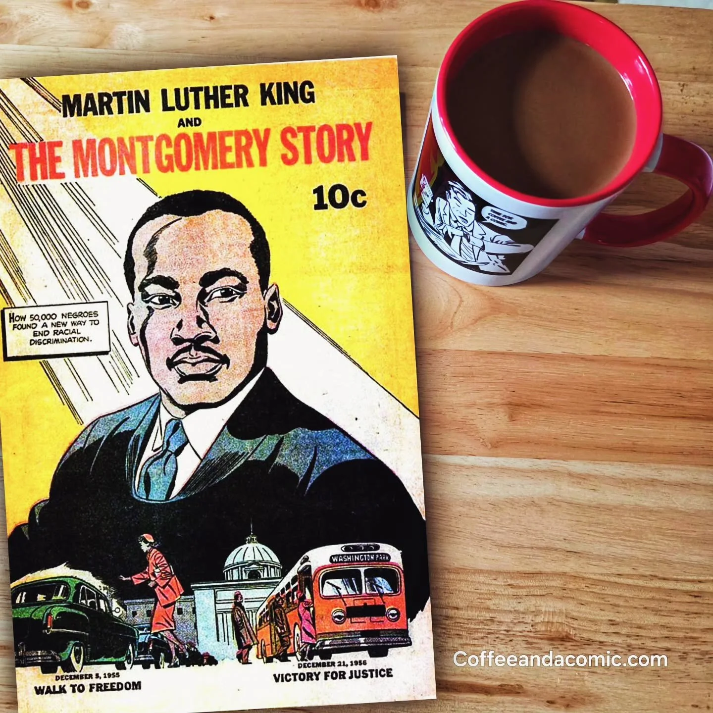 Today&rsquo;s Coffee ☕ and a Comic 📖 is Martin Luther King and the Montgomery Story
This comic doesn&rsquo;t just tell history, it reminds us why it mattered
While sitting in a Birmingham jail cell, Dr. King wrote that an unjust law is no law at all