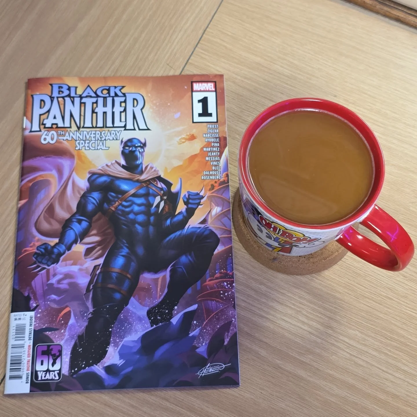 Today&rsquo;s Coffee ☕ and a Comic 📖 is BLACK PANTHER 60th ANNIVERSARY SPECIAL

Sixty years of Wakanda. Sixty years of T&rsquo;Challa being ten steps ahead of everyone in the room.
This isn&rsquo;t just another special. This is a celebration of one 