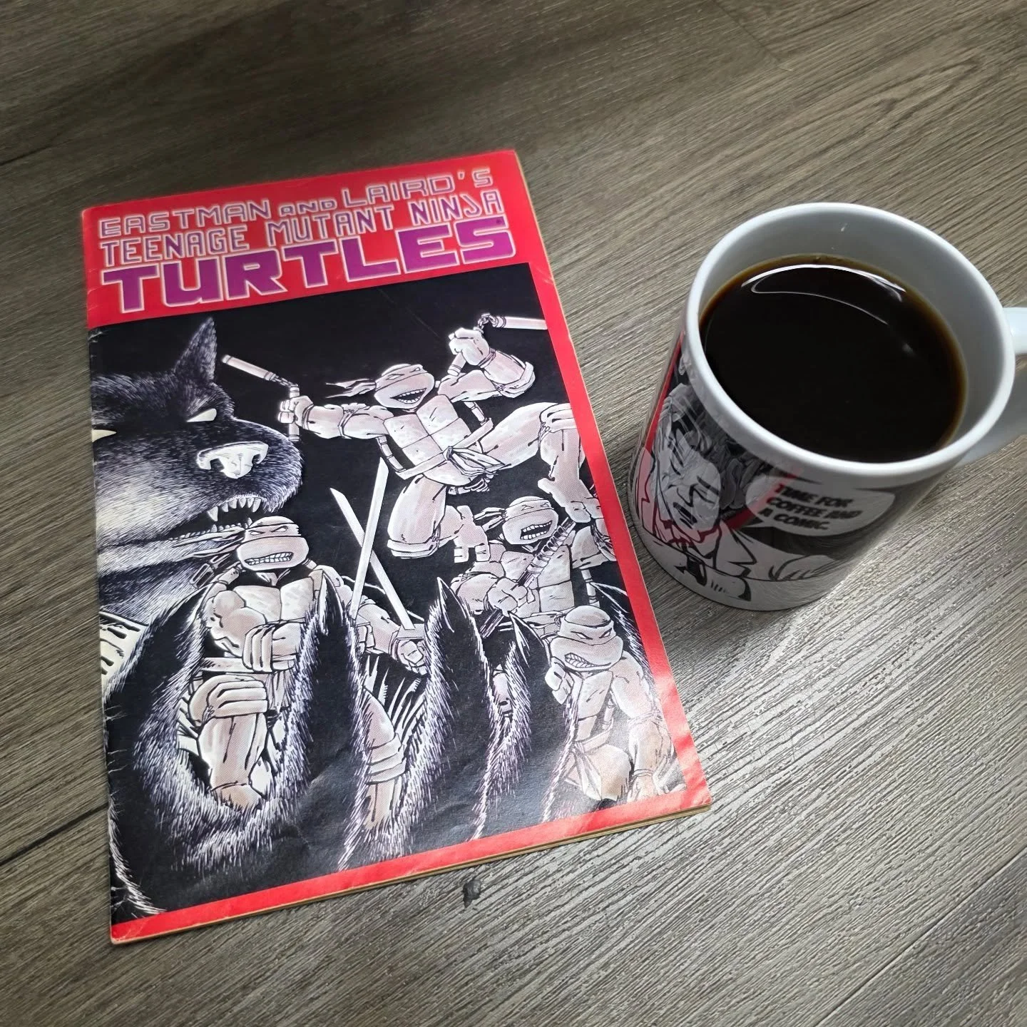 Today&rsquo;s Coffee ☕ and a Comic 📖 is&hellip;
This is where it really started
just not the version most people think

Before the cartoons, before the merch empire&hellip; Eastman and Laird dropped a gritty, black-and-white indie book that wasn&rsq