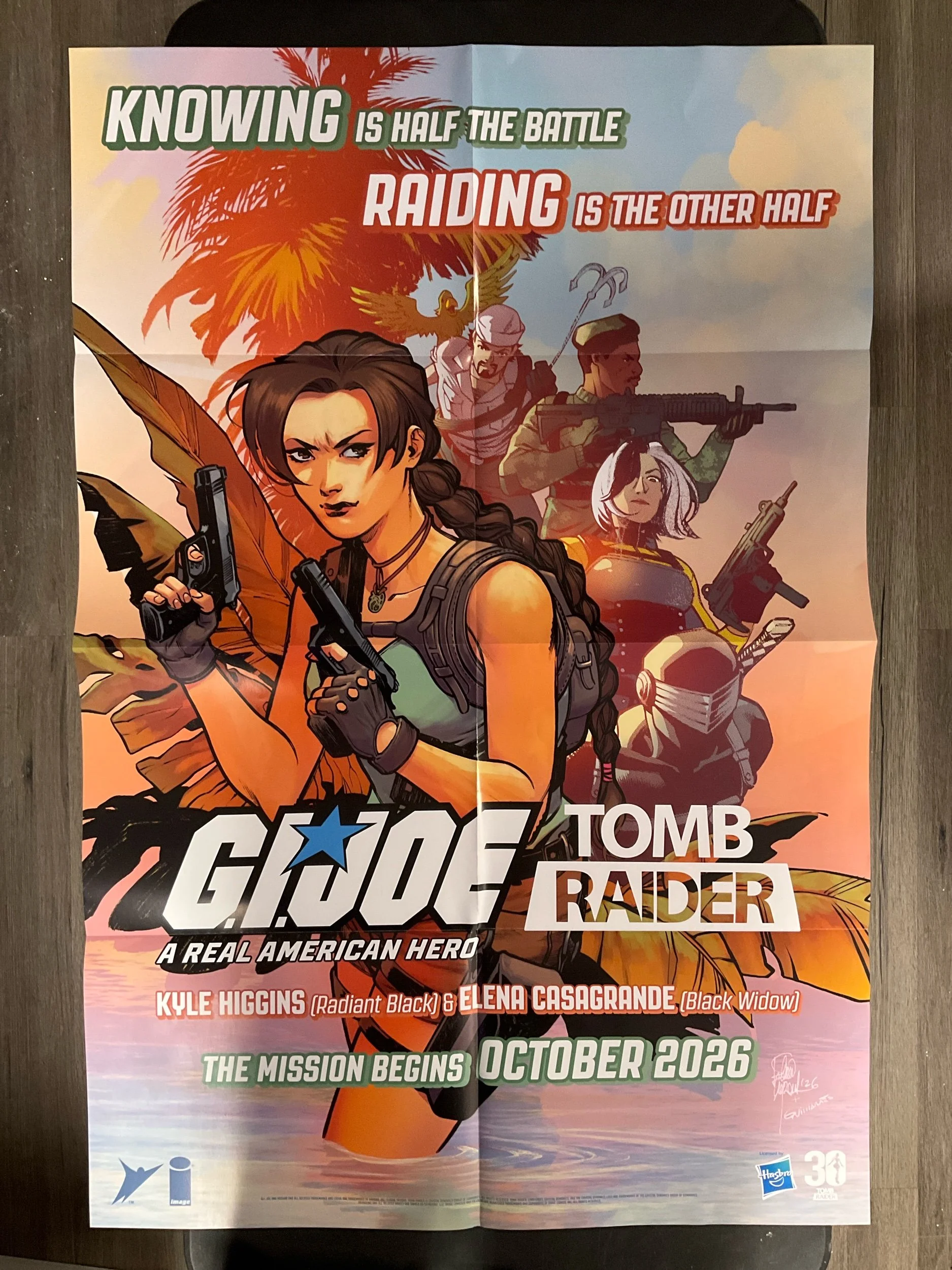 GI JOE A REAL AMERICAN HERO & TOMB RAIDER / TALES OF WONDER DOUBLE SIDED PROMO POSTER